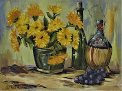 Still Life with Bottles, Flowers and Fruits