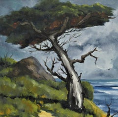 Coastal Scene mit Zypresse