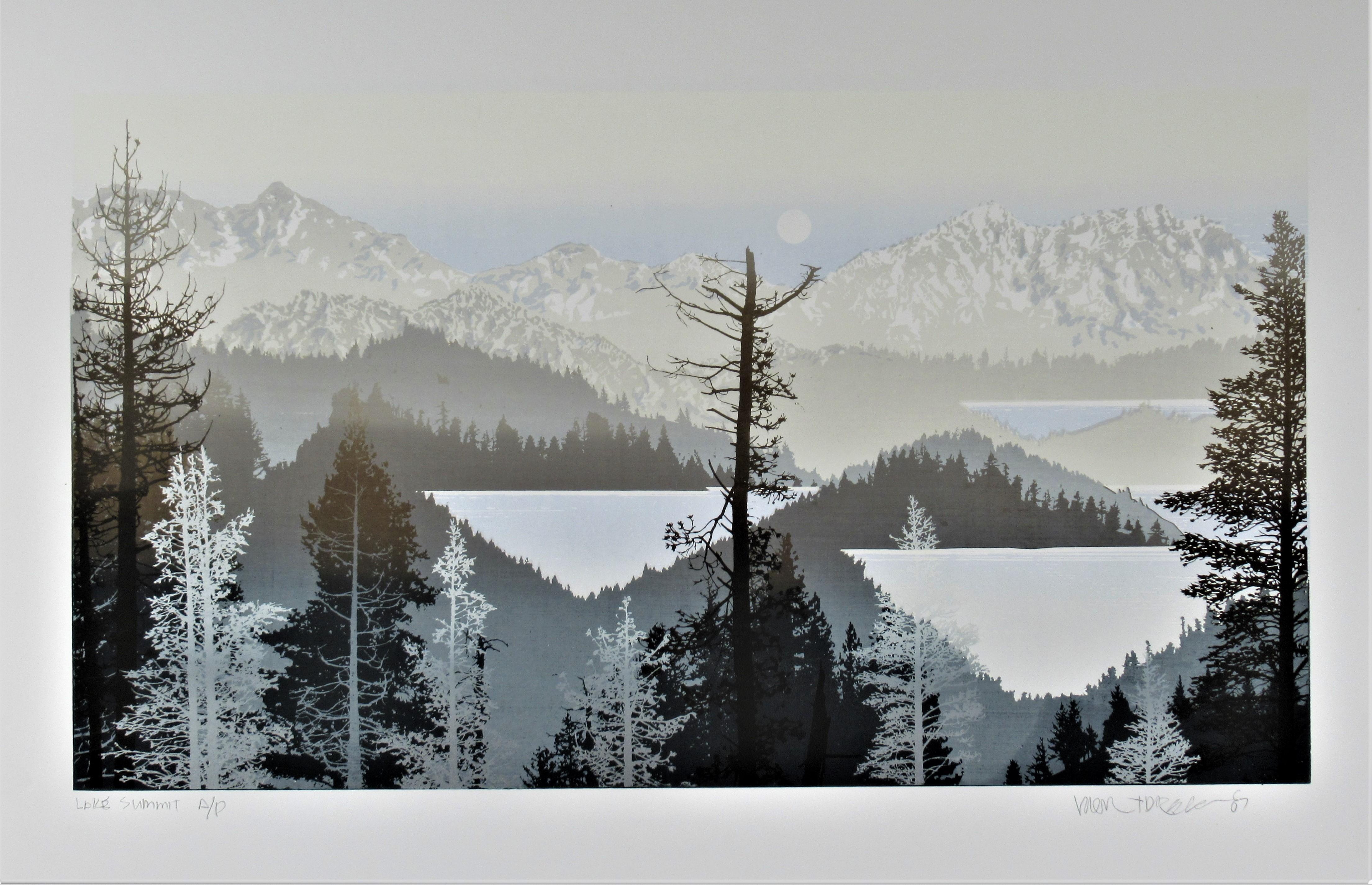Lake Summit - Print by Virgil Trasher