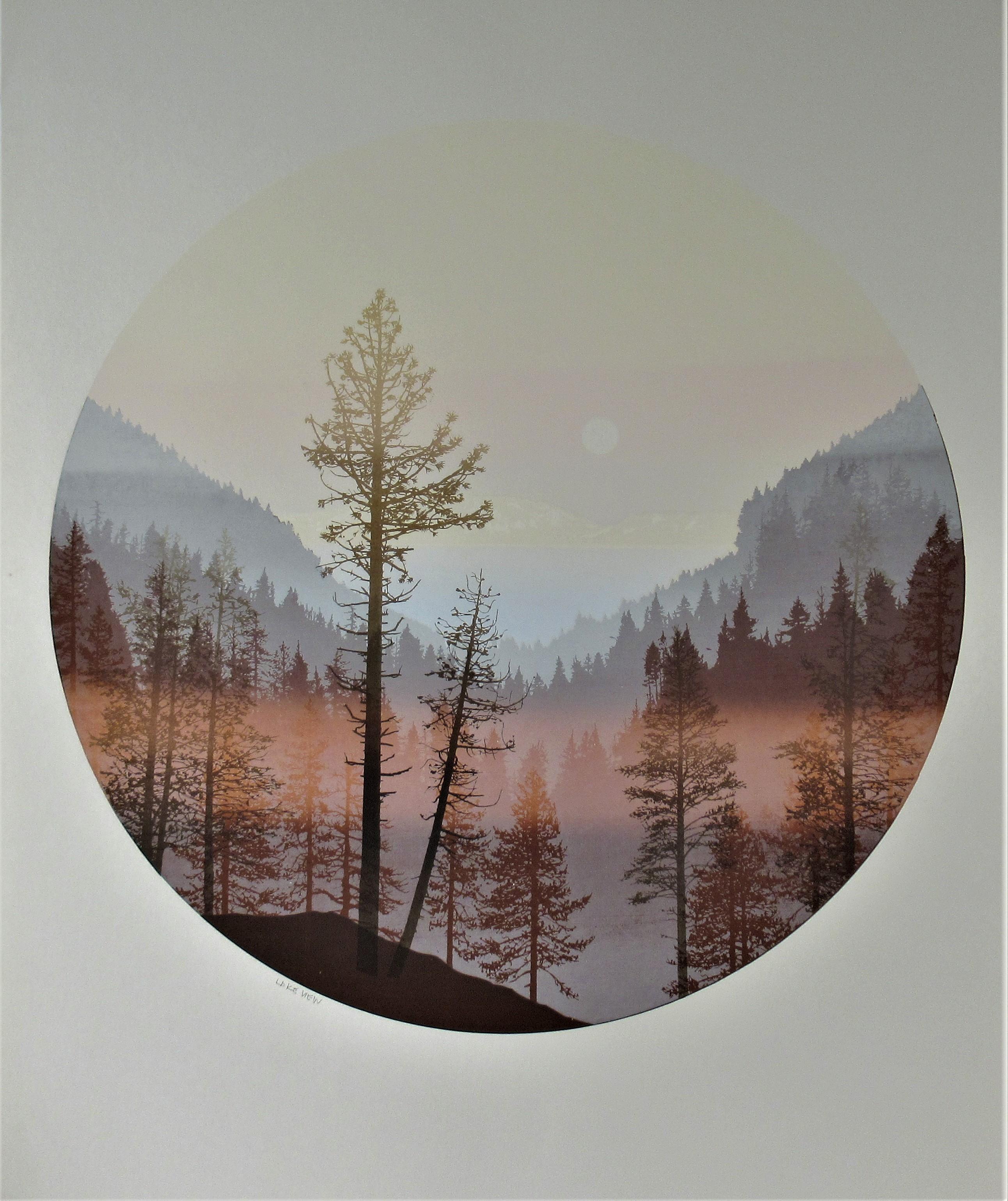 Virgil Trasher Landscape Print - Pair of serigraphs, Twin Lake and Lake View