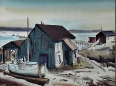 Landscape with Boat and House, California