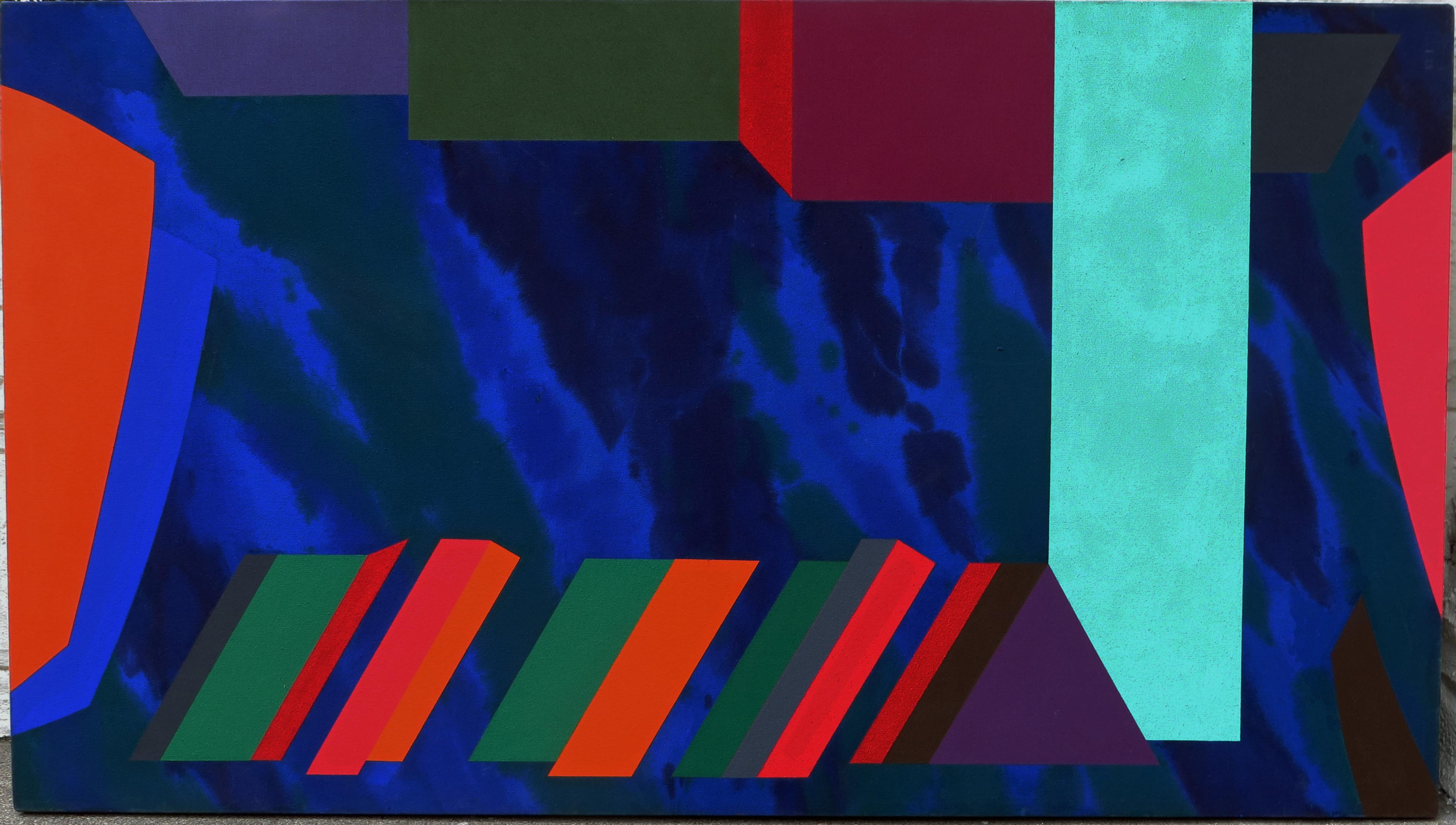 Michael Tyzack Abstract Painting - Small Nocturnal #2