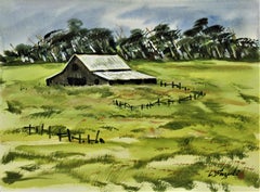 Vintage Landscape with Barn III