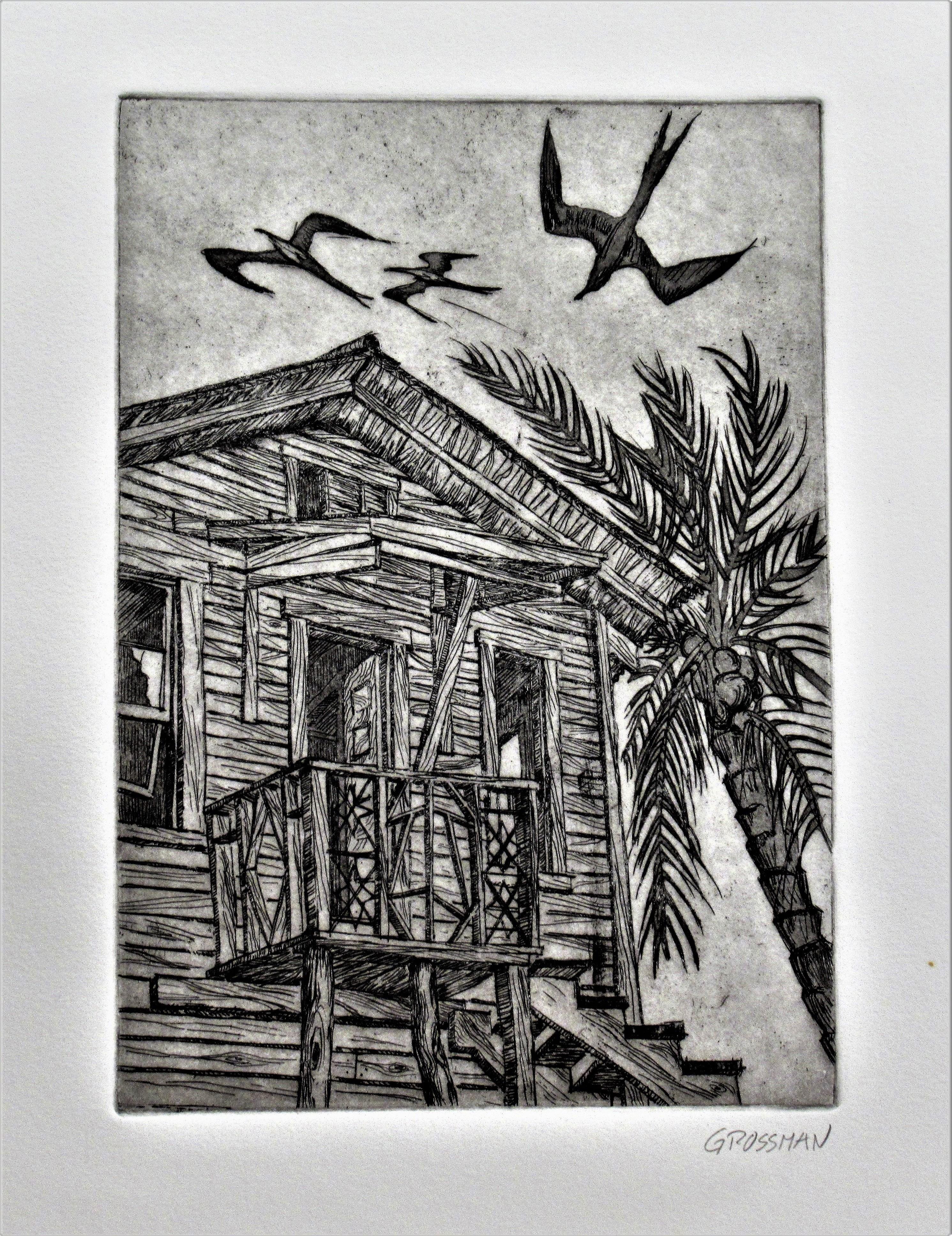 Arnold A. Grossman Landscape Print - The Old House