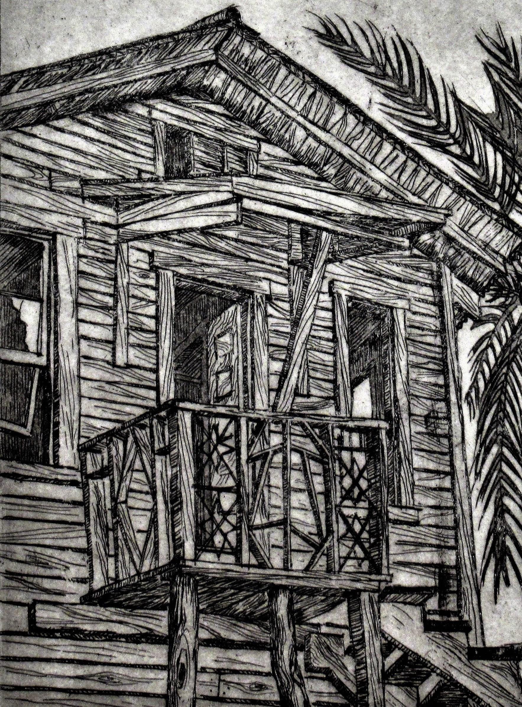 Das alte Haus (Amerikanischer Impressionismus), Print, von Arnold A. Grossman