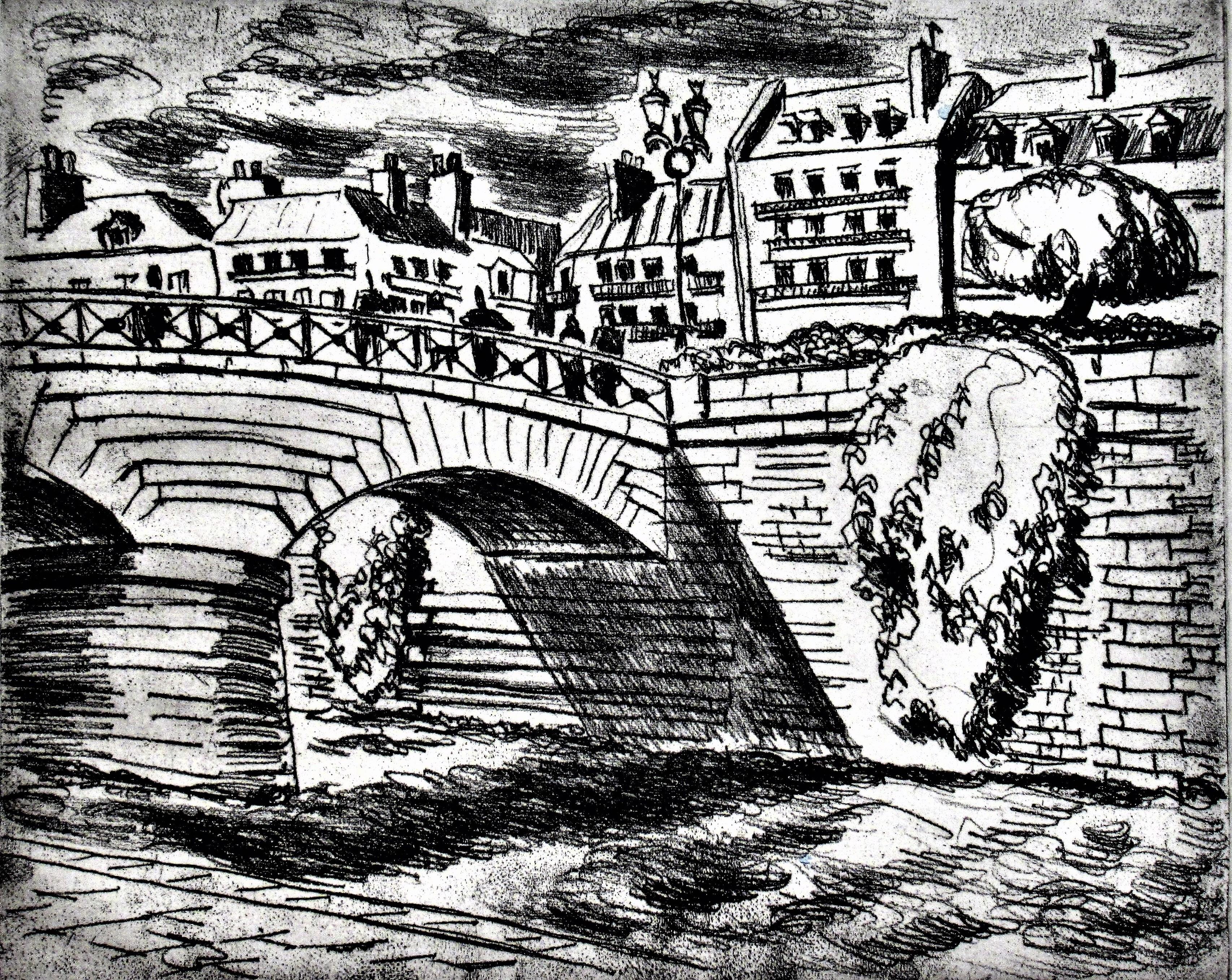 Paris, Le Pont Neuf - Print by Arnold A. Grossman