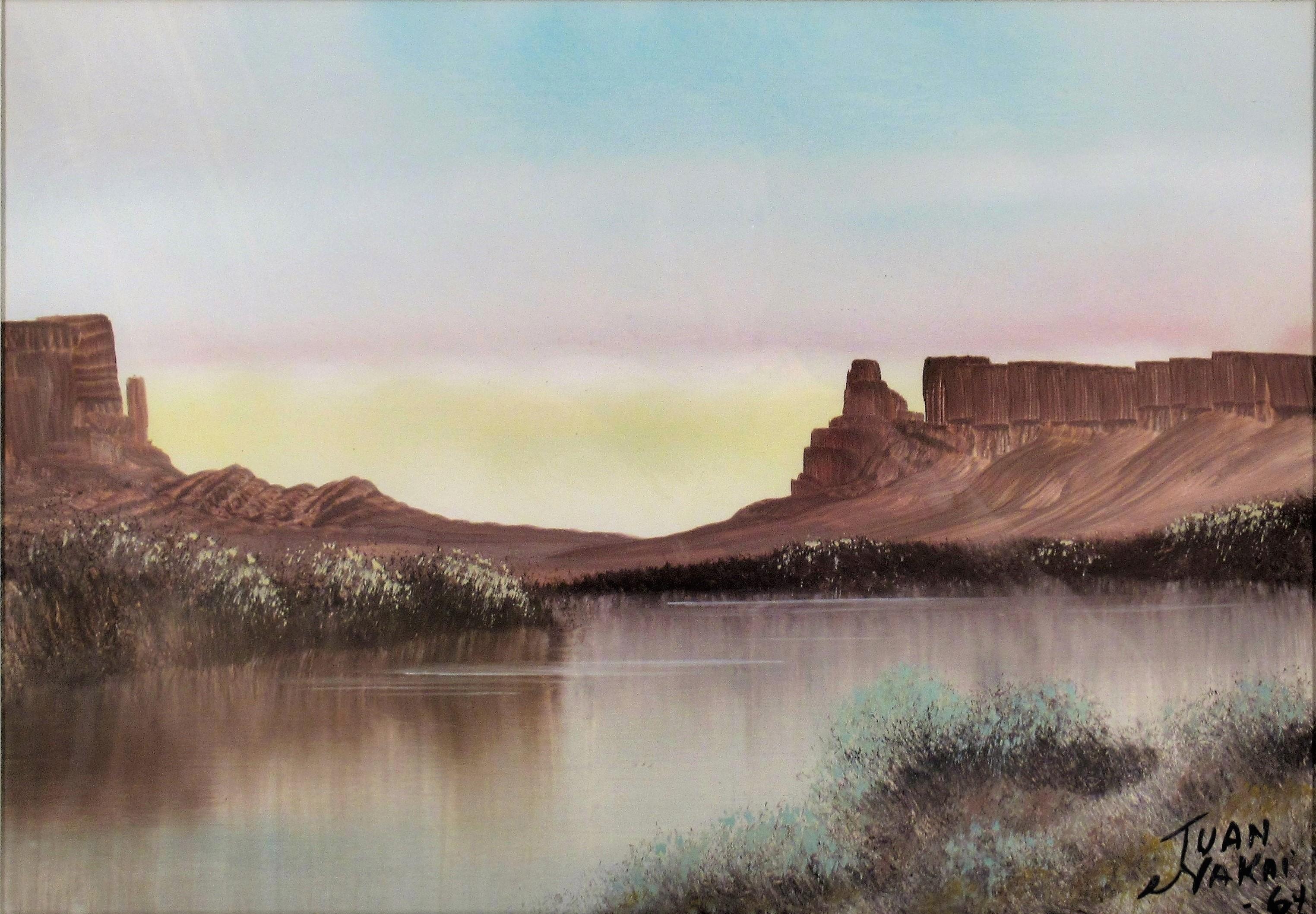 San Joaquin River, New Mexico - Art by Juan Nakai