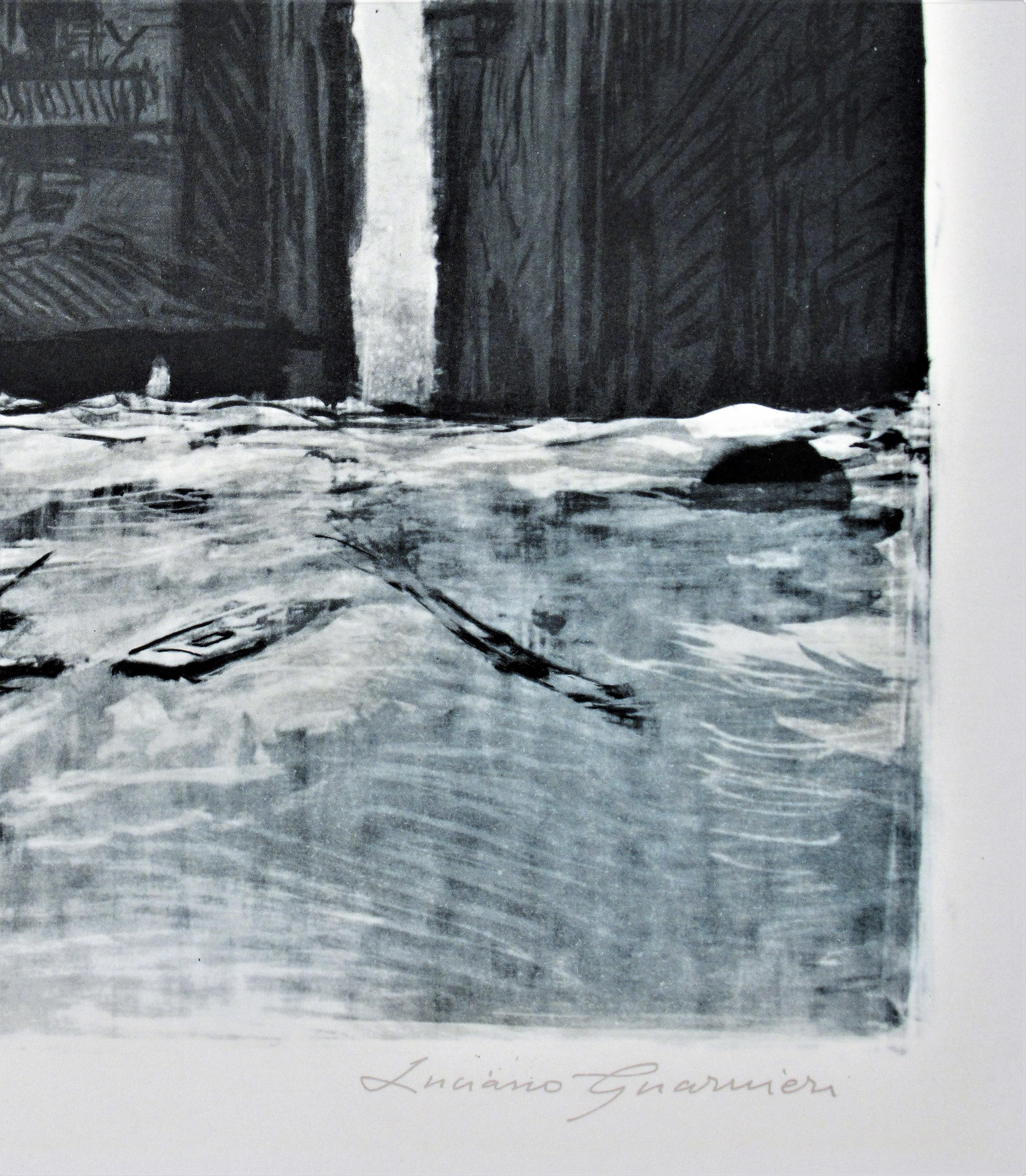 Allagato - Gray Landscape Print by Luciano Guardieri