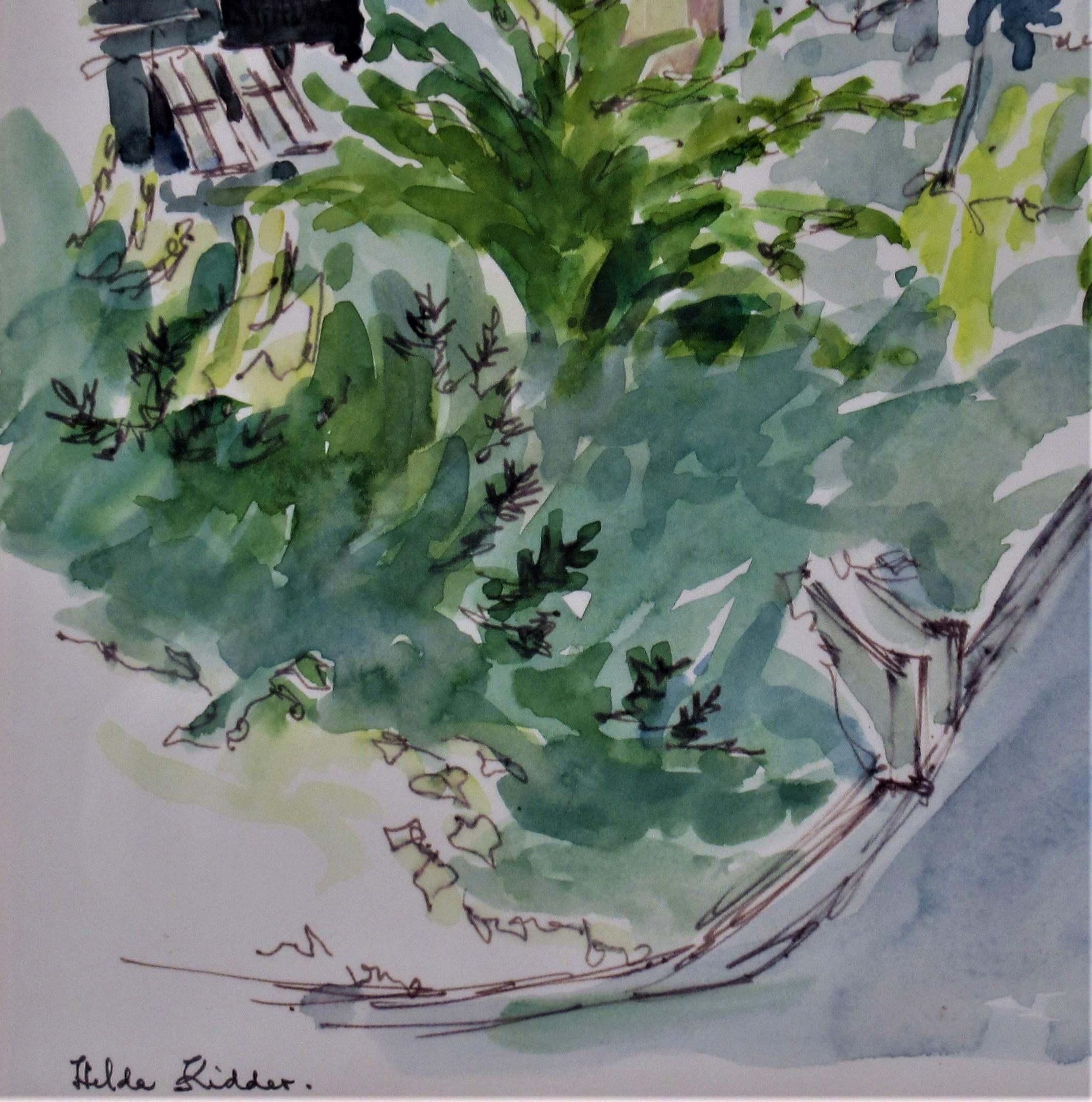 View of Angel Island von Tiburon, Kalifornien II (Grau), Figurative Art, von Hilda Kider