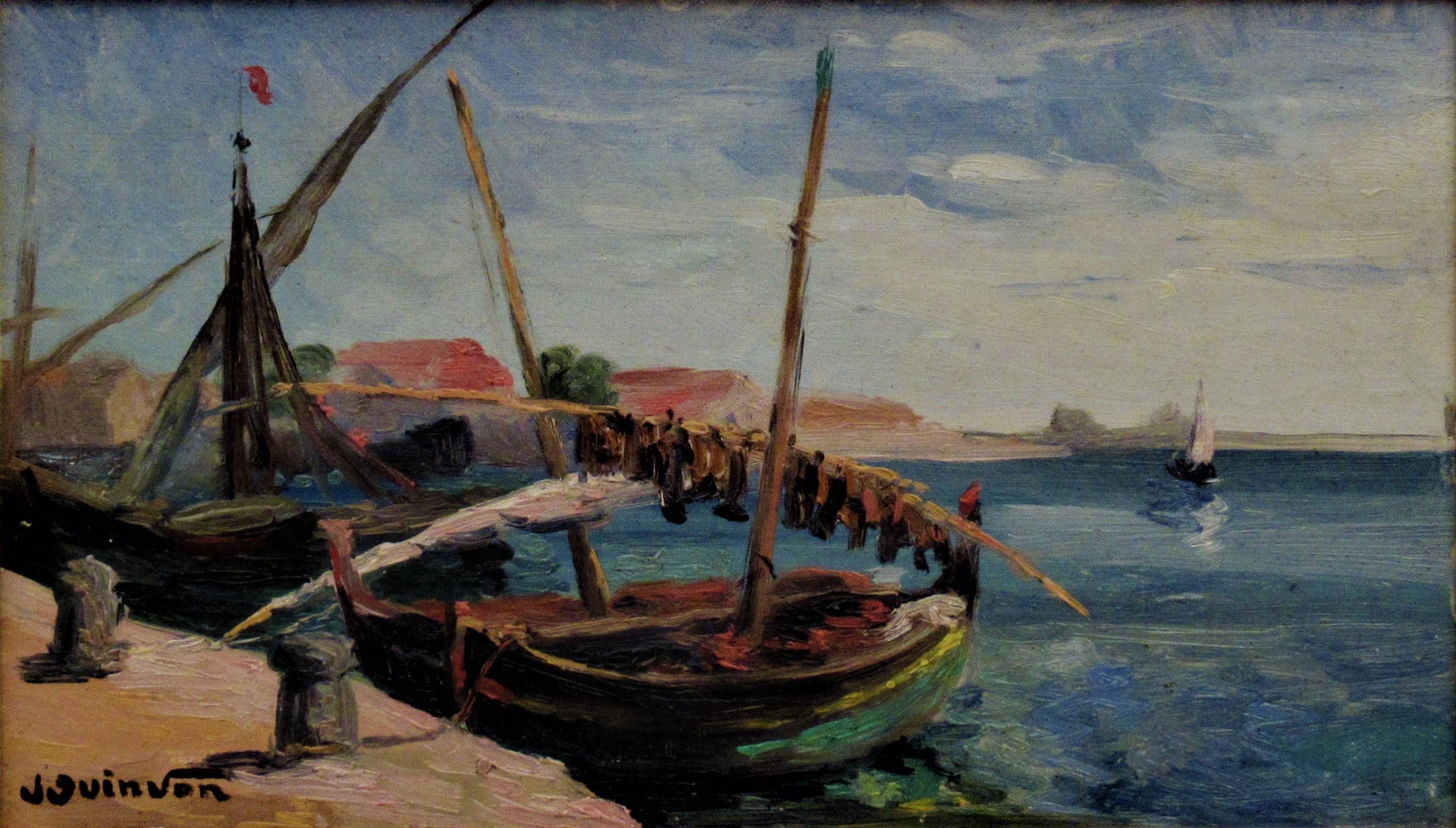 Port en Provence - Painting by Jean Guindon