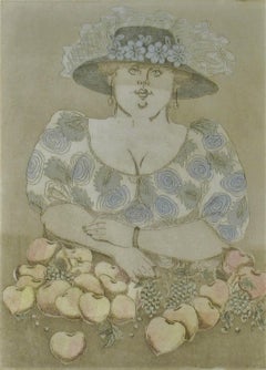 Mujer con frutas