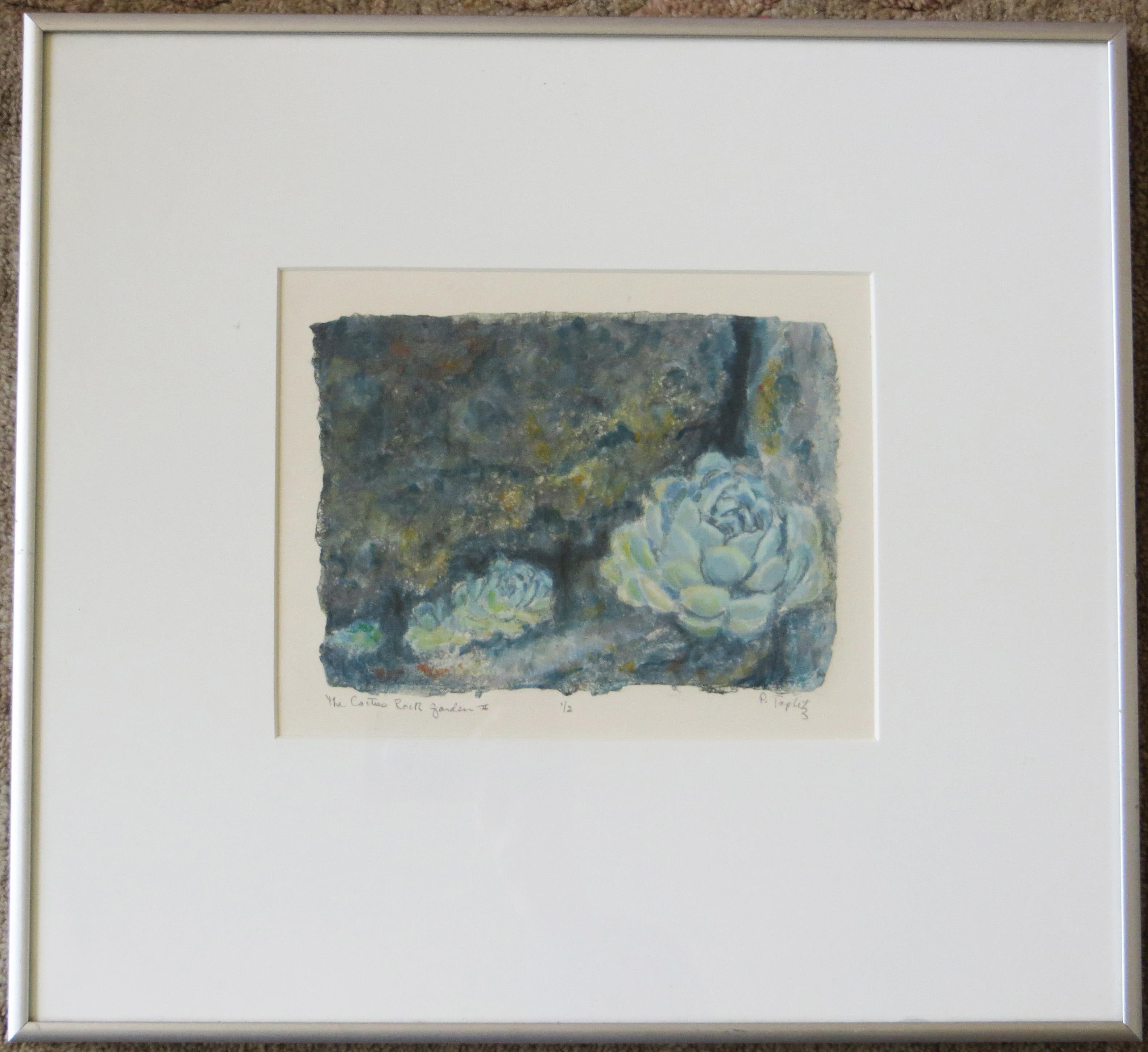 Kaktus-Felsengarten II – Print von Phyllis Taplitz