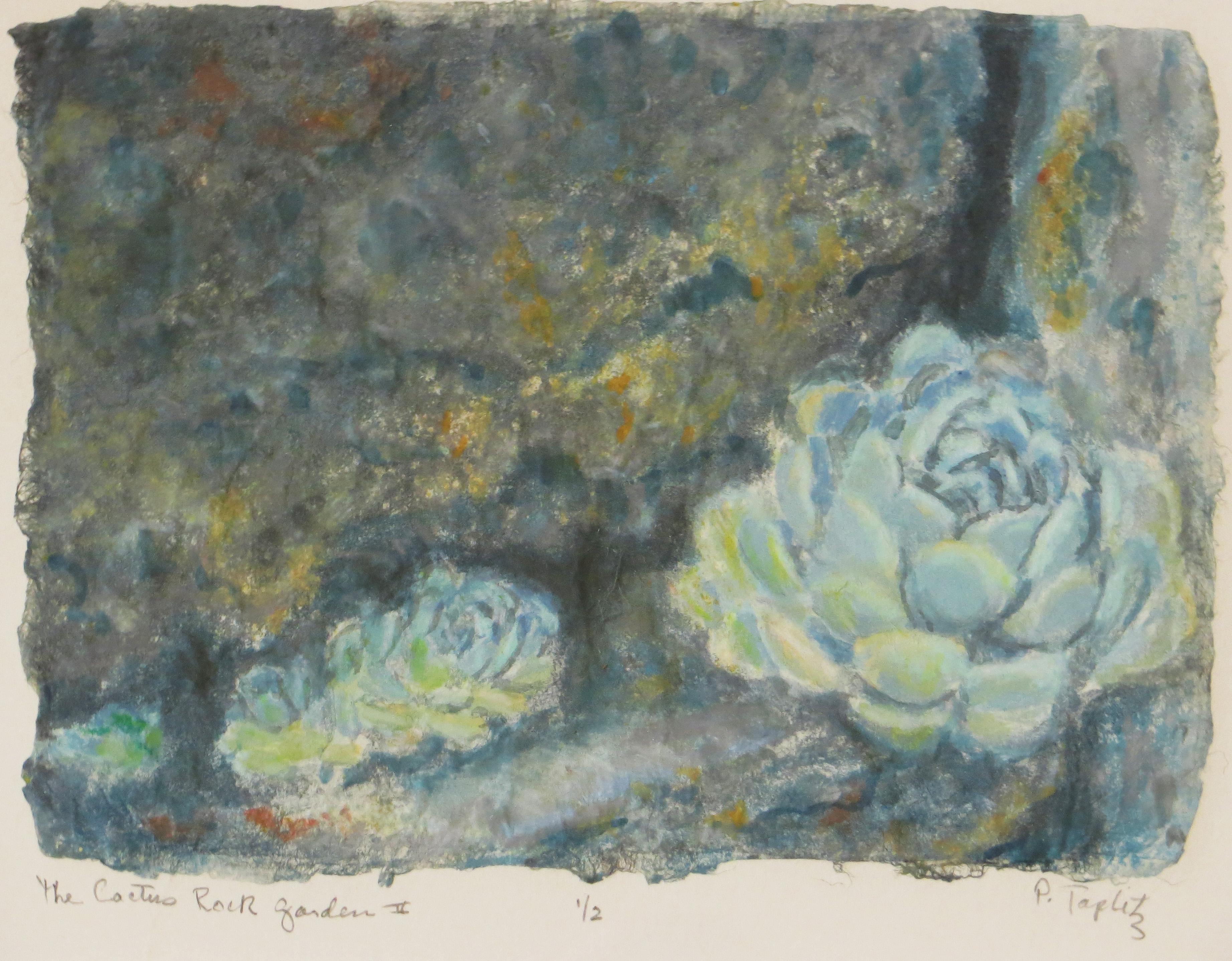 Kaktus-Felsengarten II (Realismus), Print, von Phyllis Taplitz