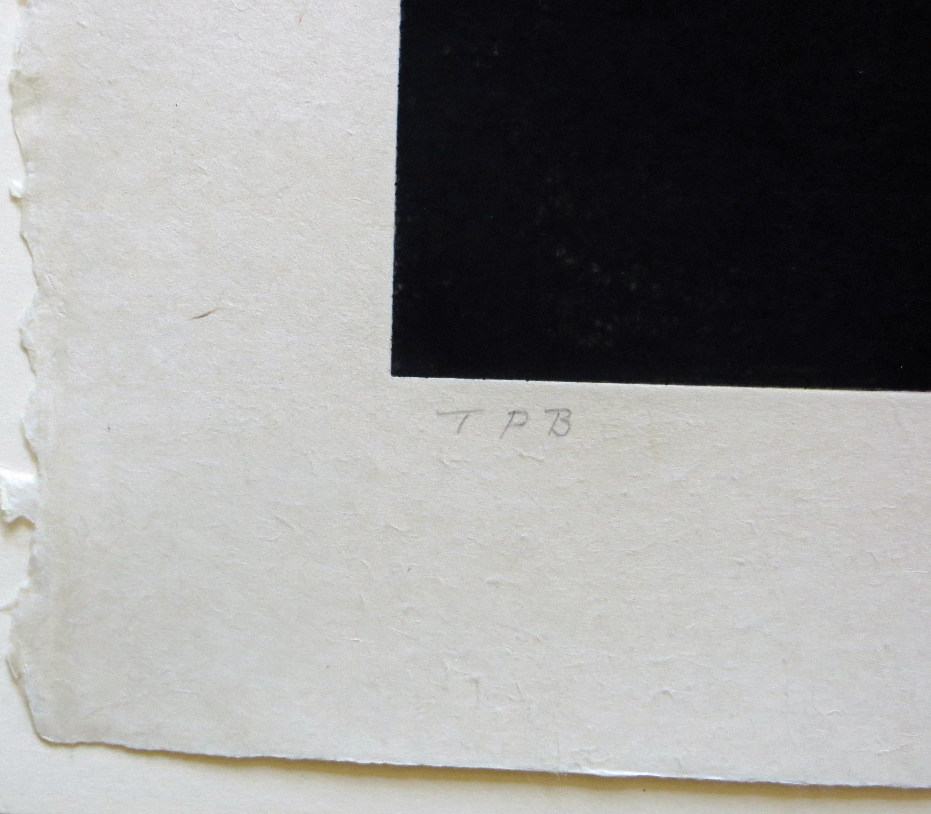 96-C-1 - Black Abstract Print by Yutaka Yoshinaga