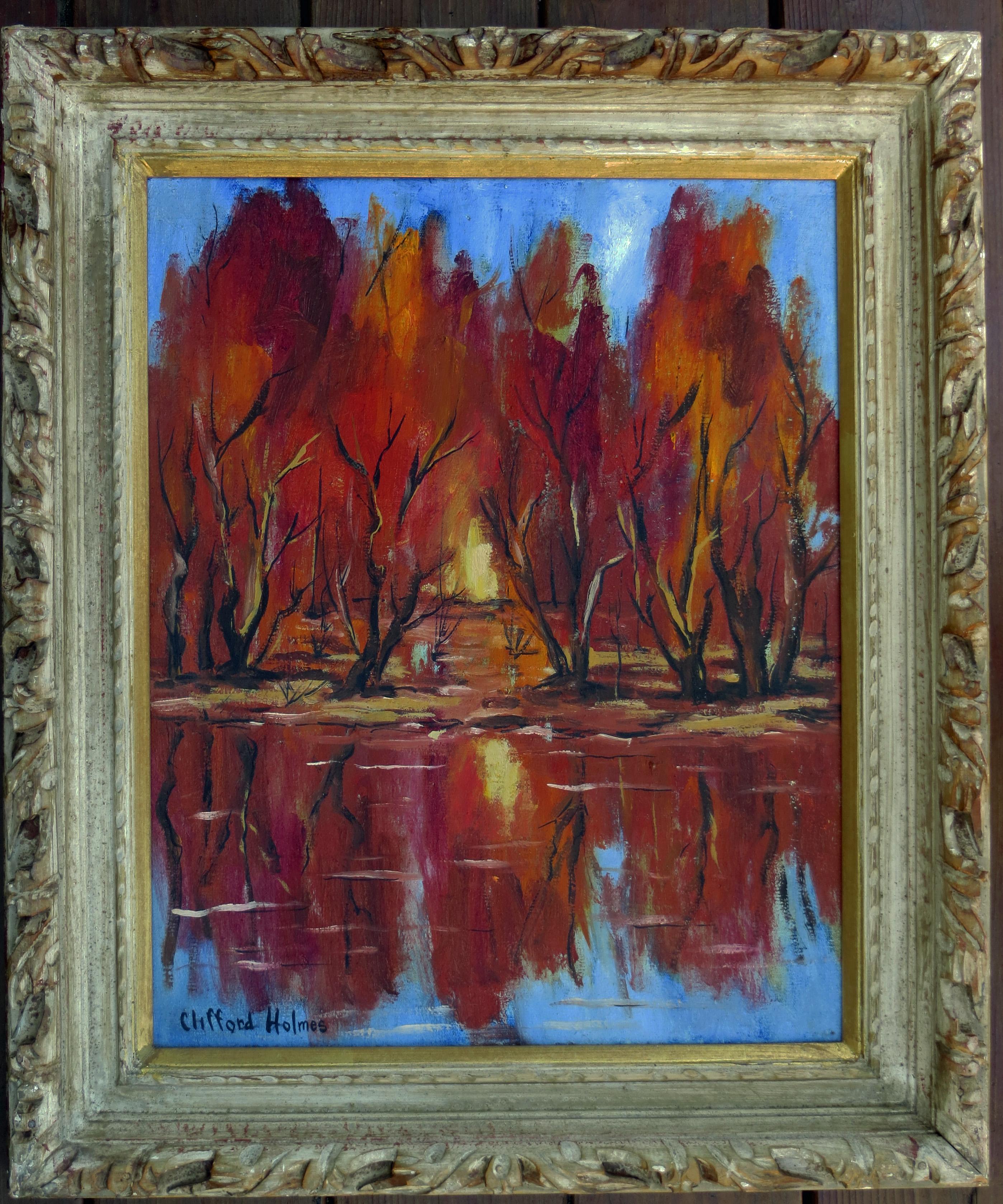 Clifford Holmes Landscape Painting - October Maples
