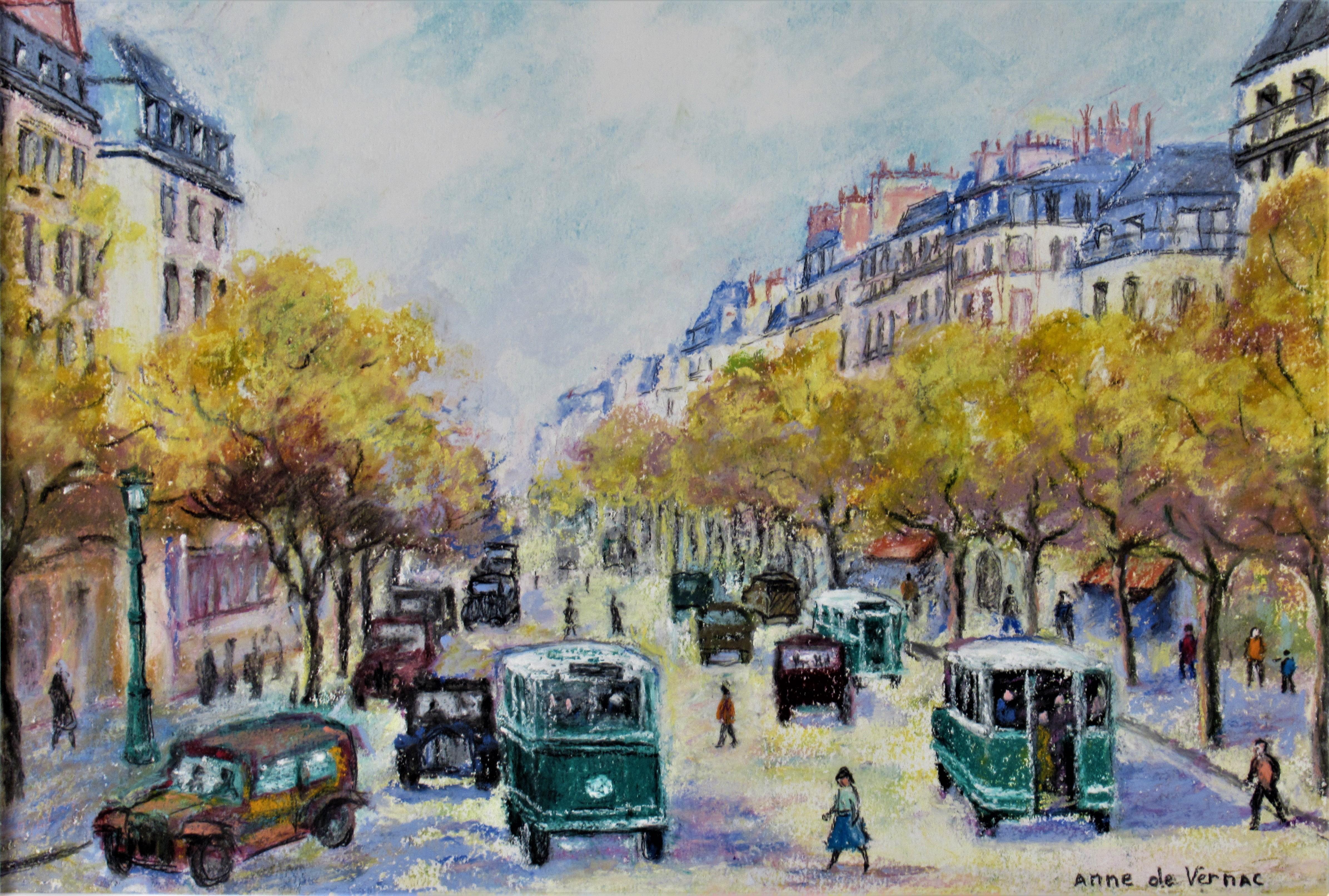 Le Boulevard Bonne Nouvelle en Autonne - Art de Anne De Vernac