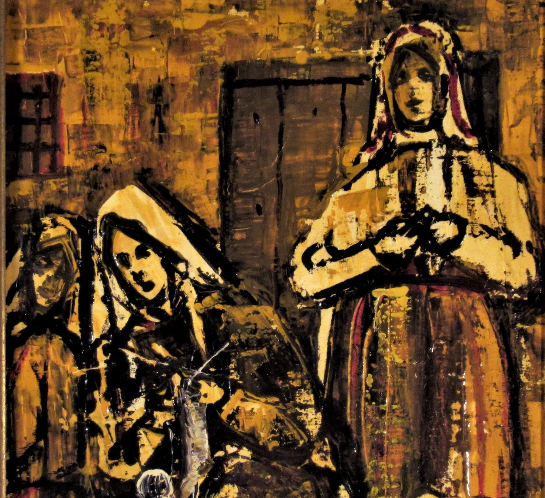 Tre donne - Painting Moderno di Ali Demir