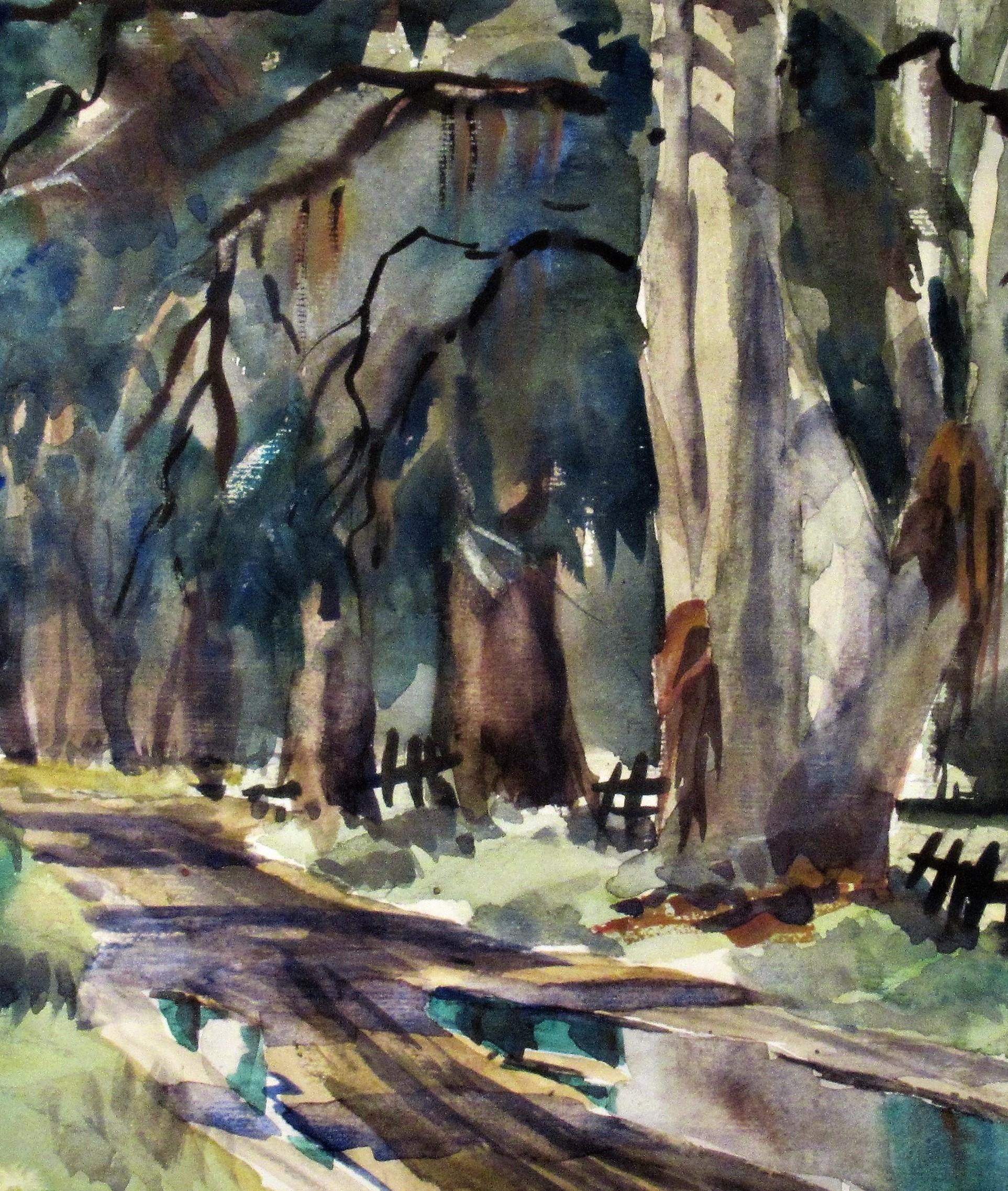 Country Trail, California - American Impressionist Art by Ralph Ledesma