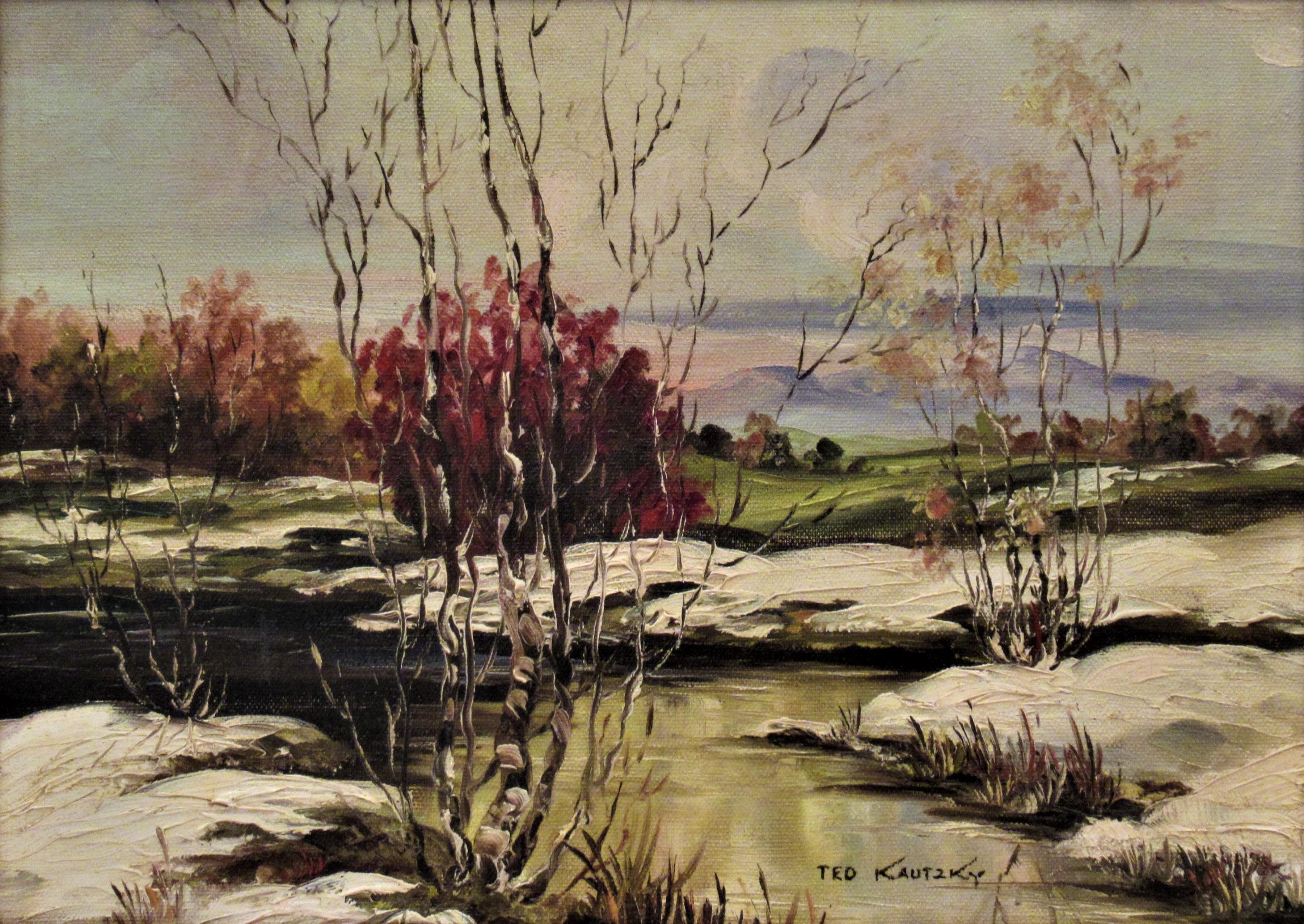 Winter Landscape - Painting by Theodore (Ted) Kautzky