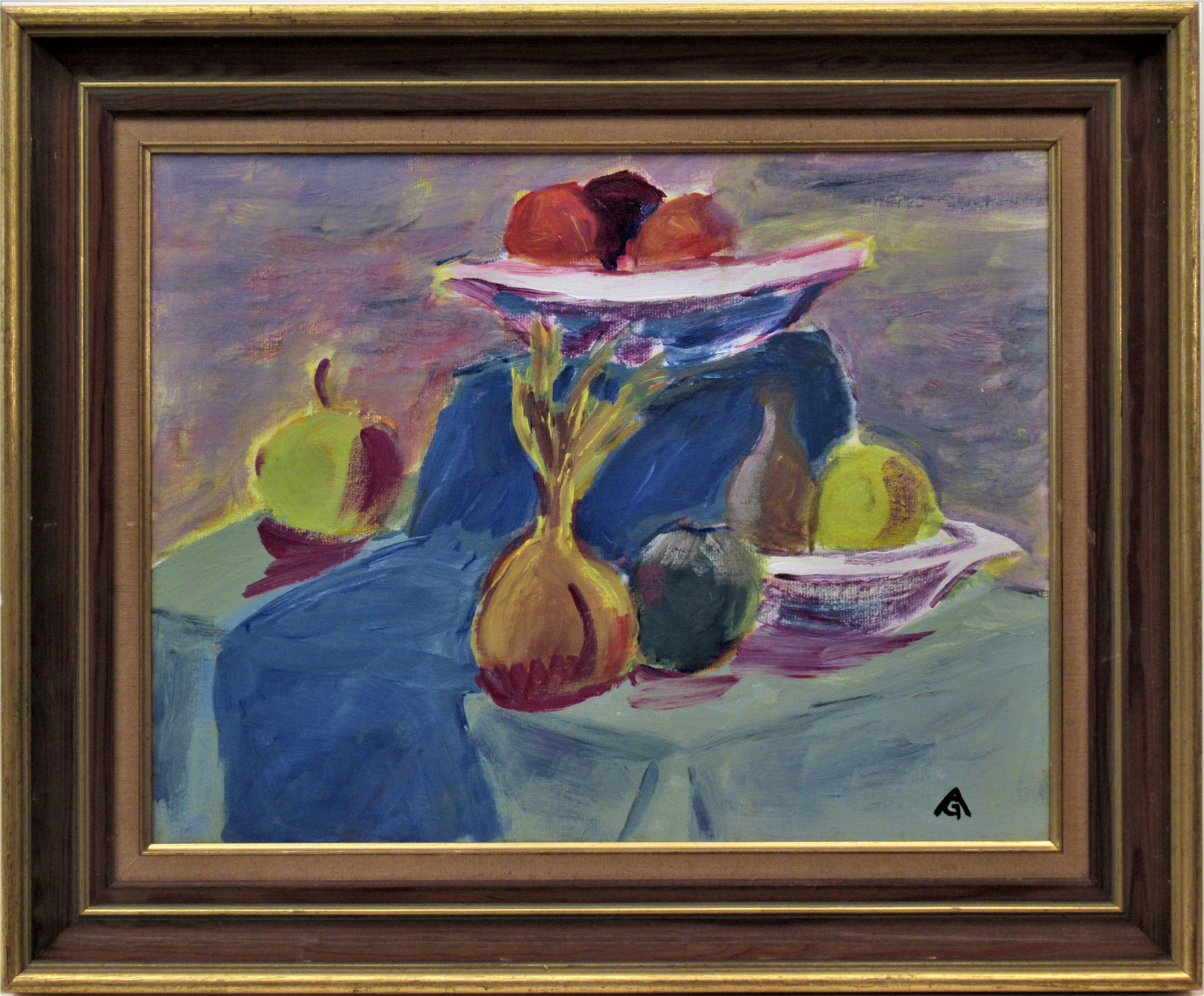 Arnold A. Grossman Figurative Painting - Still Life with Fruits