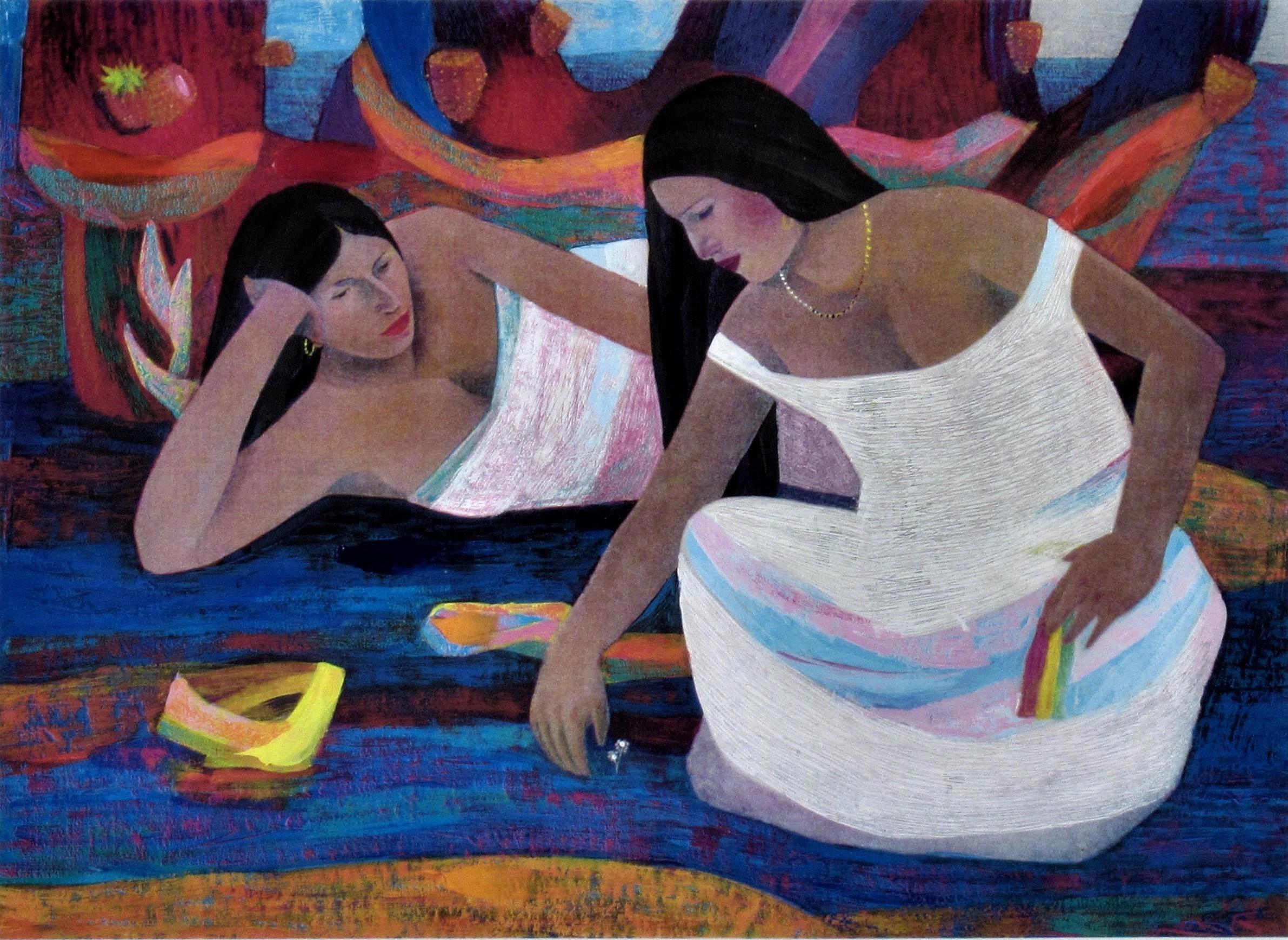 Untitled, Two Women - Print by Mario Cespedes