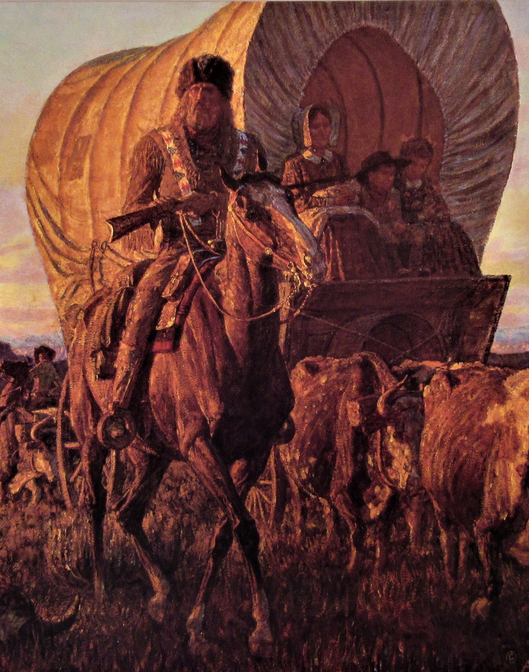 The Long Trail West (Amerikanischer Realismus), Print, von Arnold Friberg