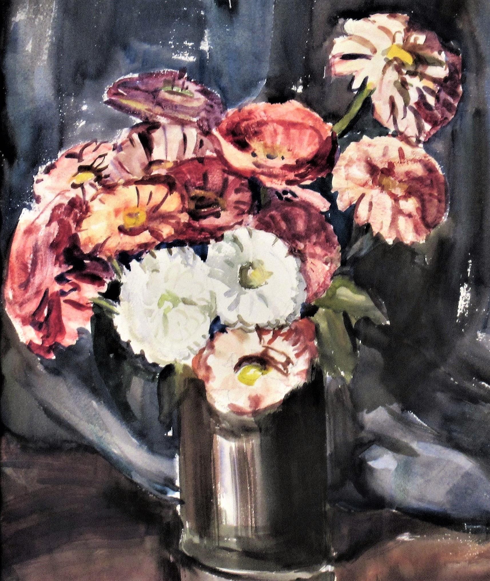 Fleurs dans un vase - Impressionnisme américain Art par Sara Ethel Kolb Danner