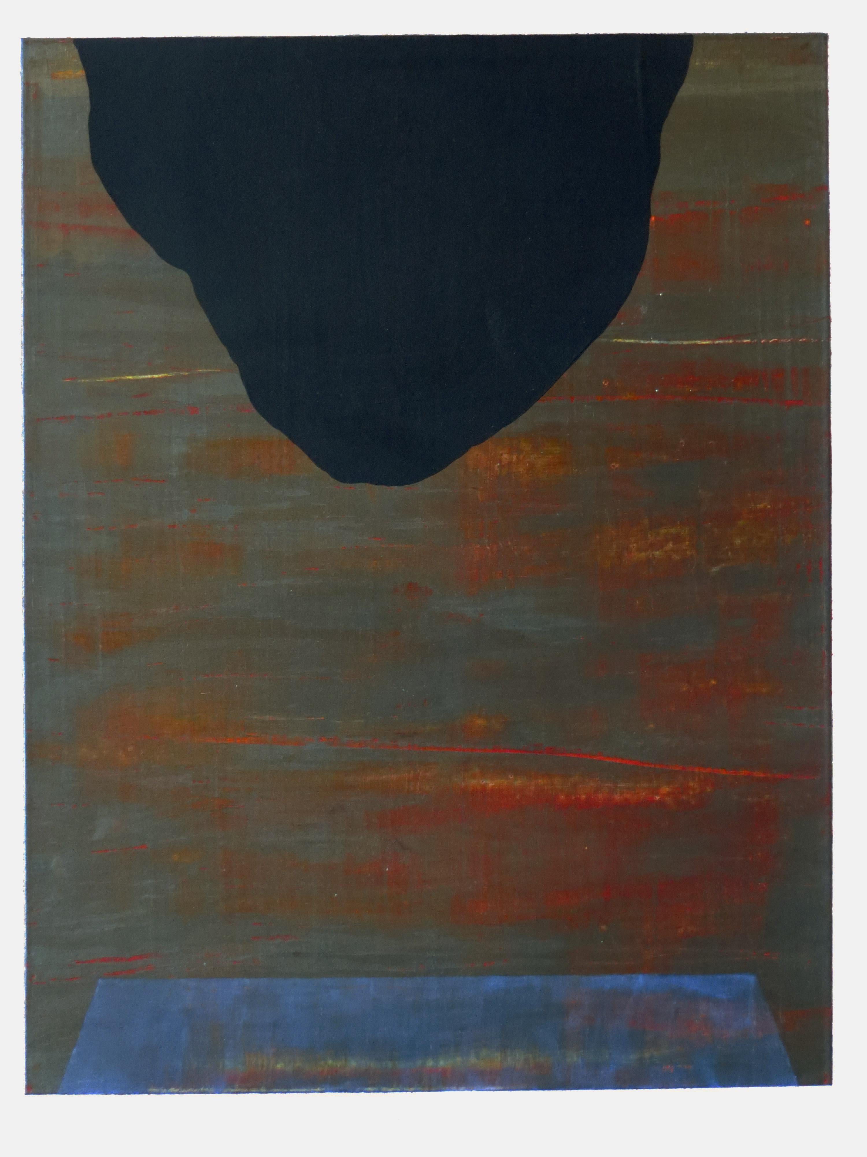 Landscape of Reflection Study (Schwarz), Abstract Painting, von Betsy Kaufman