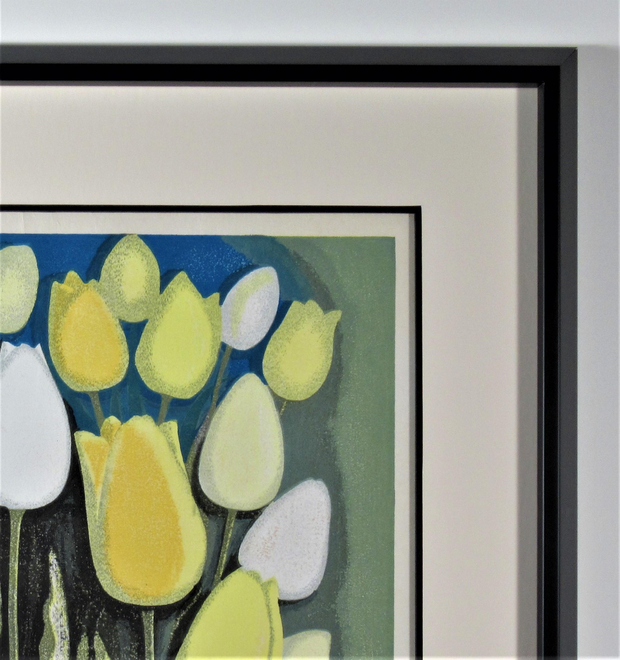 Tulips - Beige Figurative Print by Ikeda Shuzo