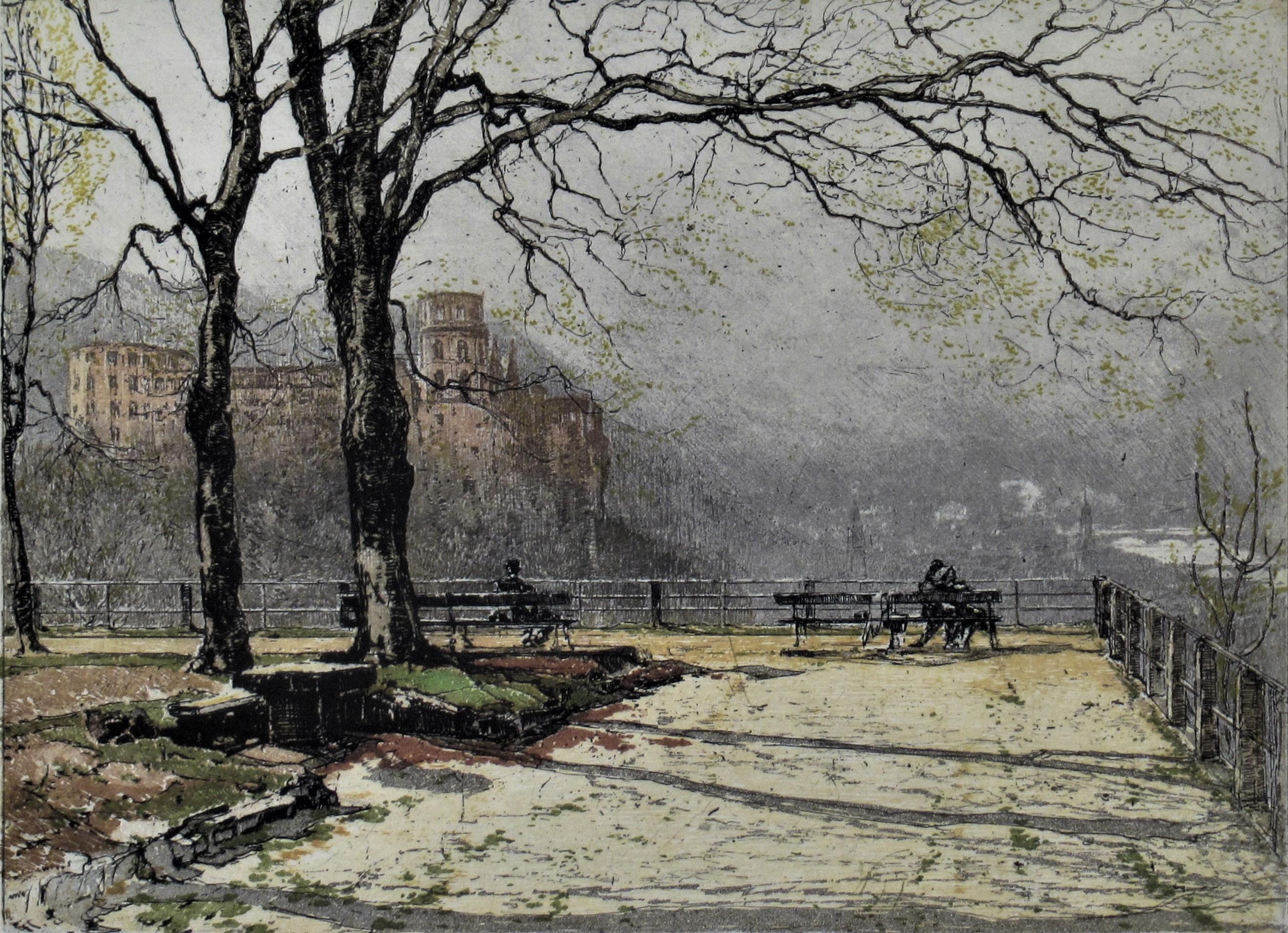 Terraza de Heidelberg, Alemania - Print de Tana Kasimir Hoernes