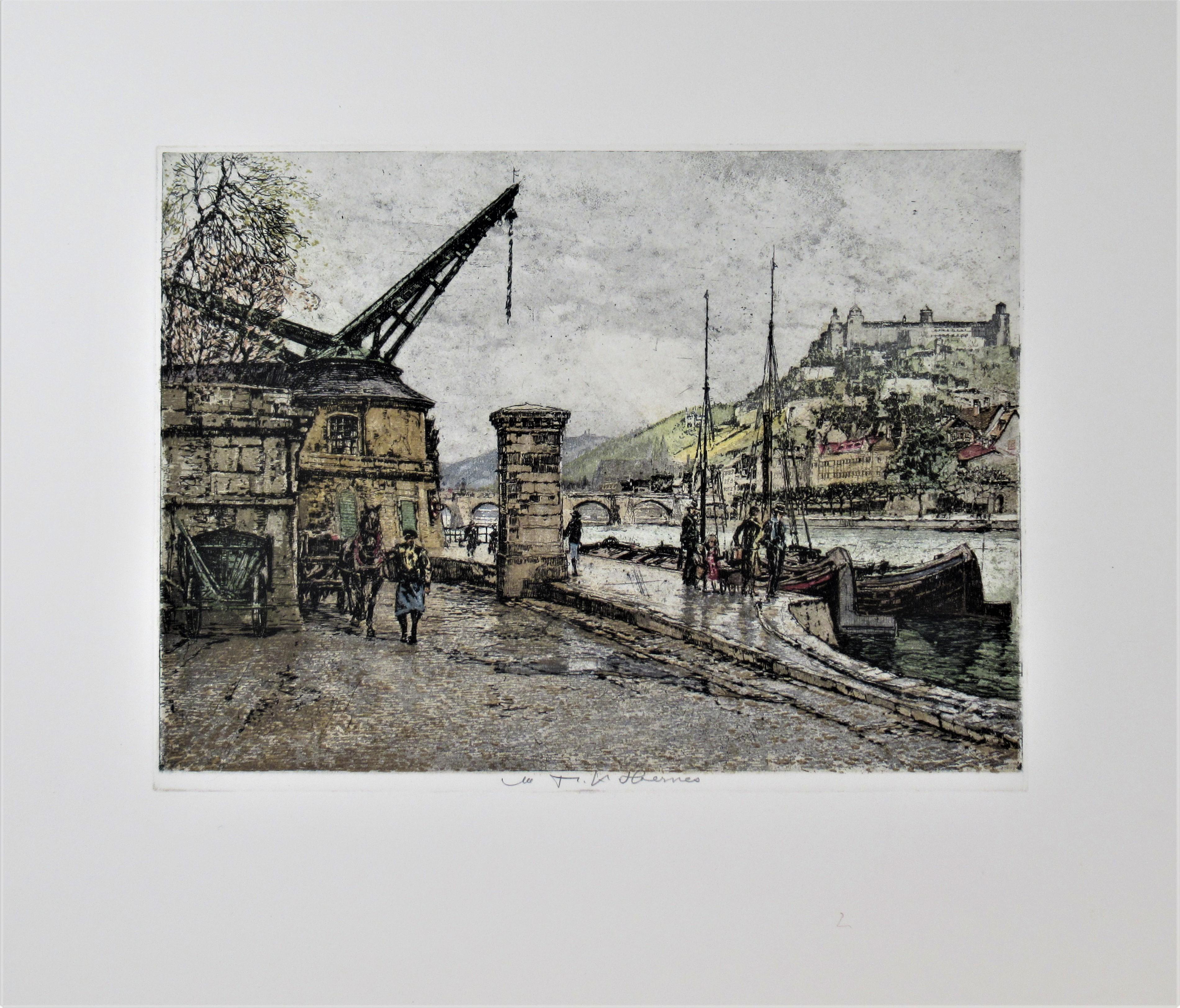 Tana Kasimir Hoernes Landscape Print - Wurzburg, Germany