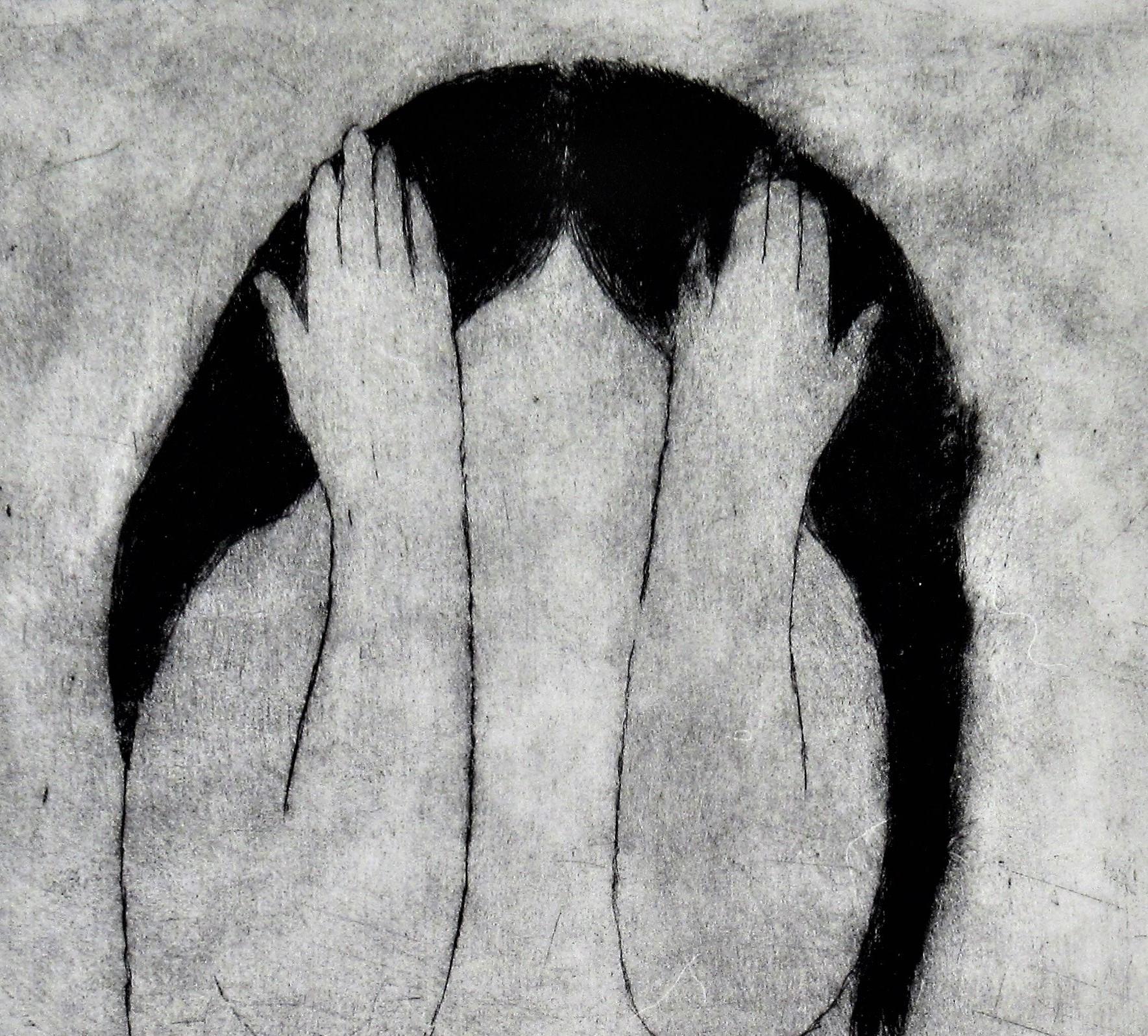 Mujer desnuda - Nude Print Gris de Vladimir Komarek