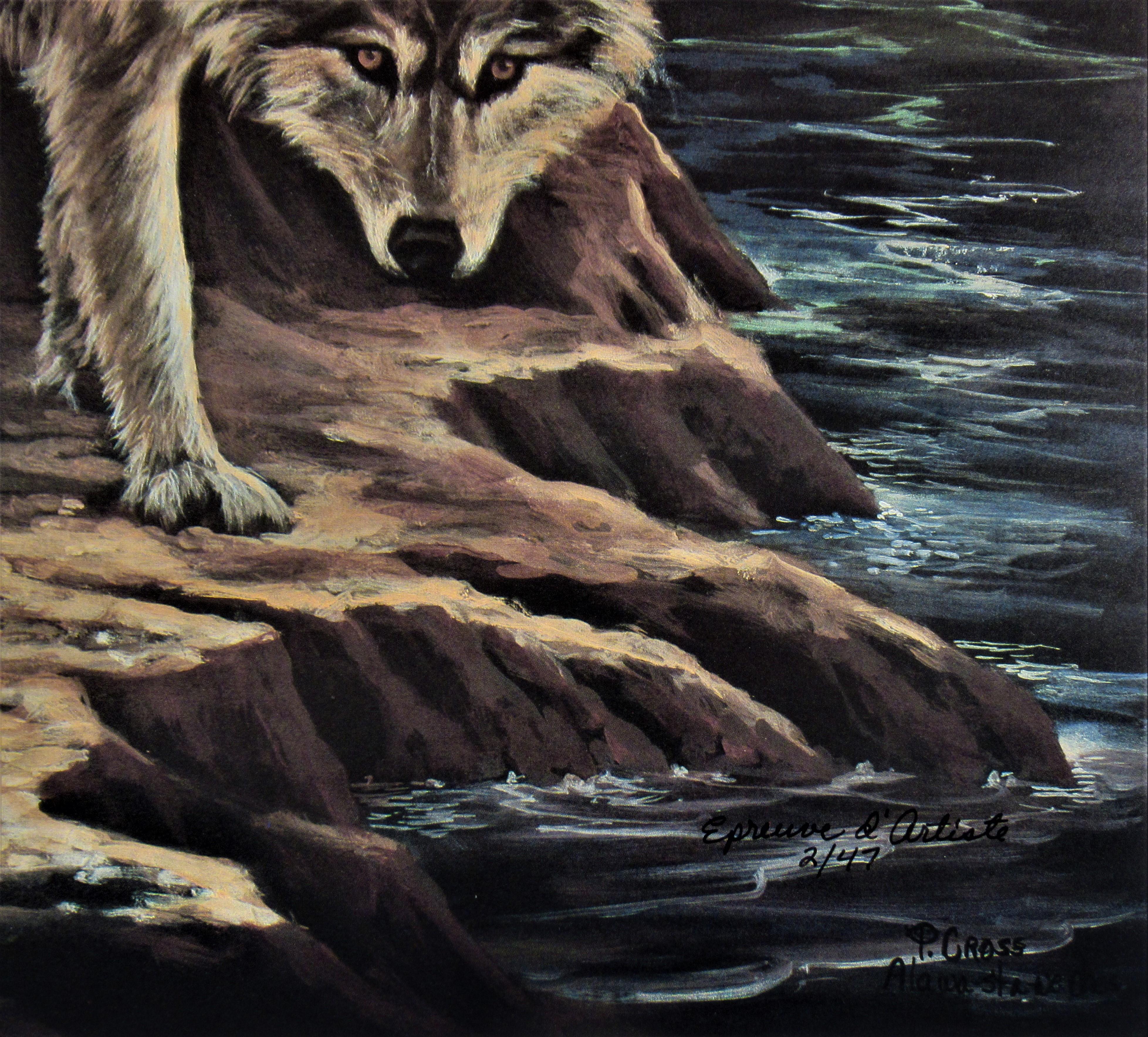  Biagoth Eecuebeh Hehsheesh-Chedah (Red Ridinghood and her Wolves) - Black Figurative Print by Penni Anne Cross