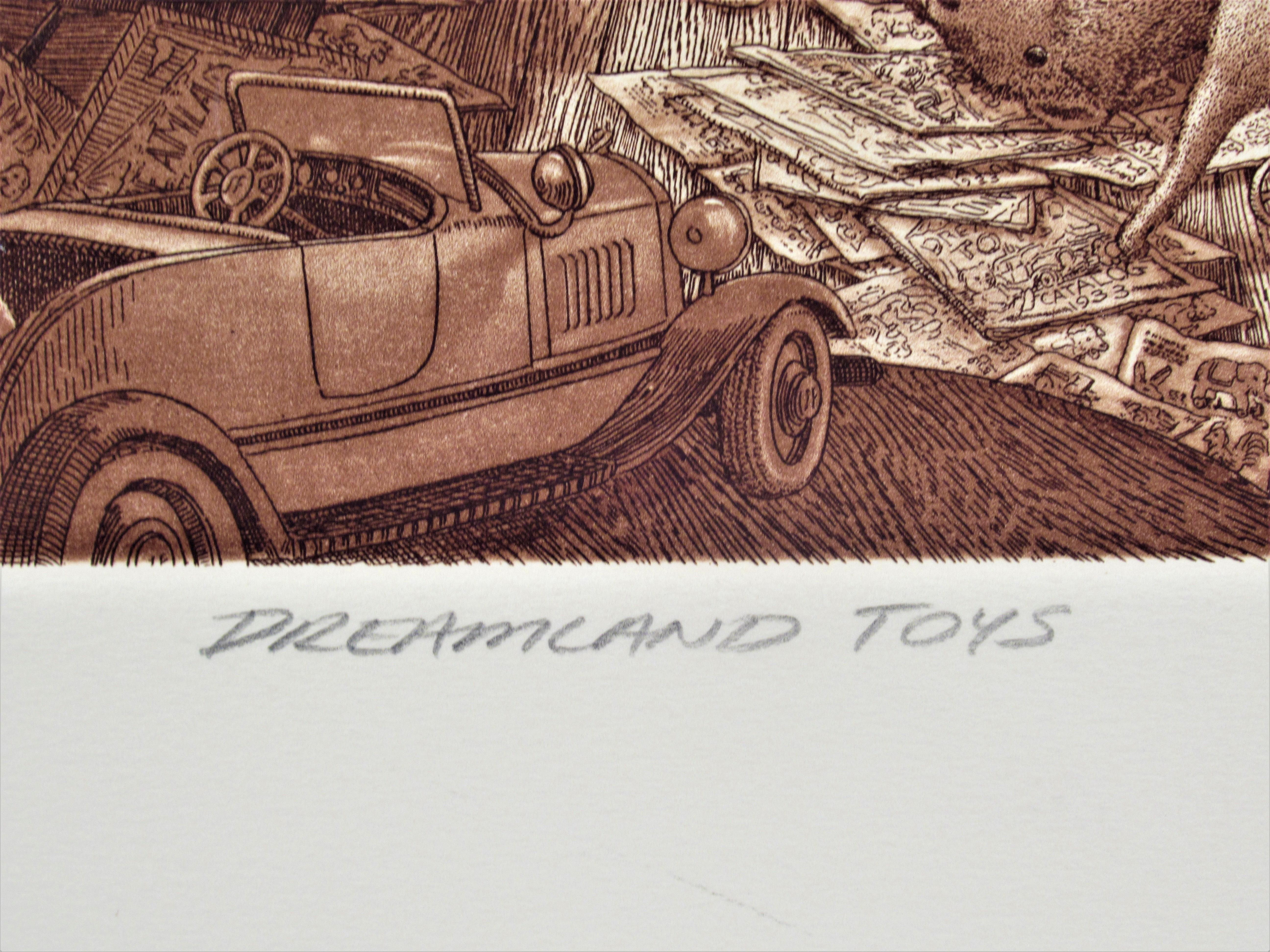 Dreamland Toys - Gray Interior Print by Scott Fitzgerald