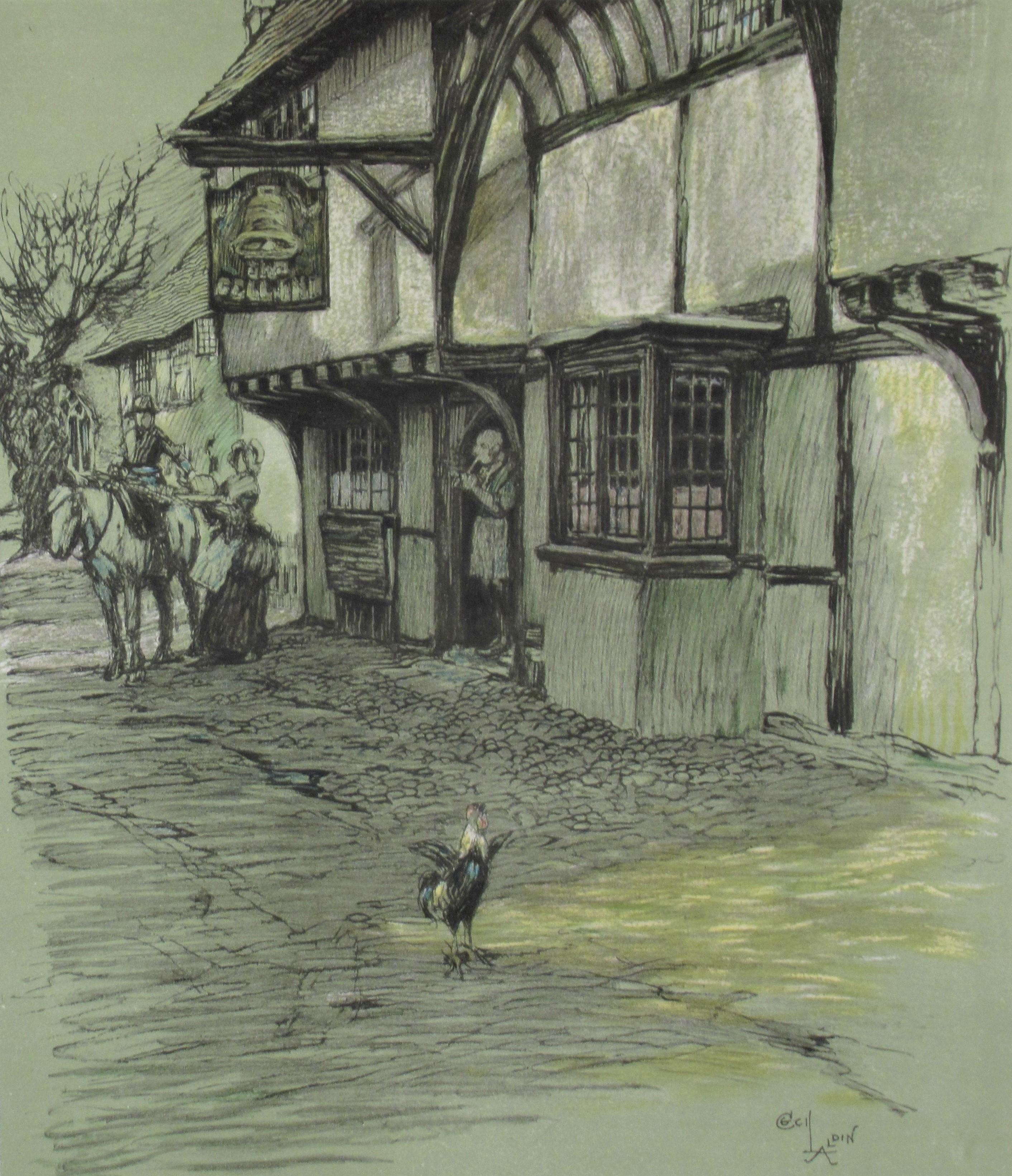 Bell Inn, Waltham St Lawrence - Print by Cecil Charles Windsor Aldin