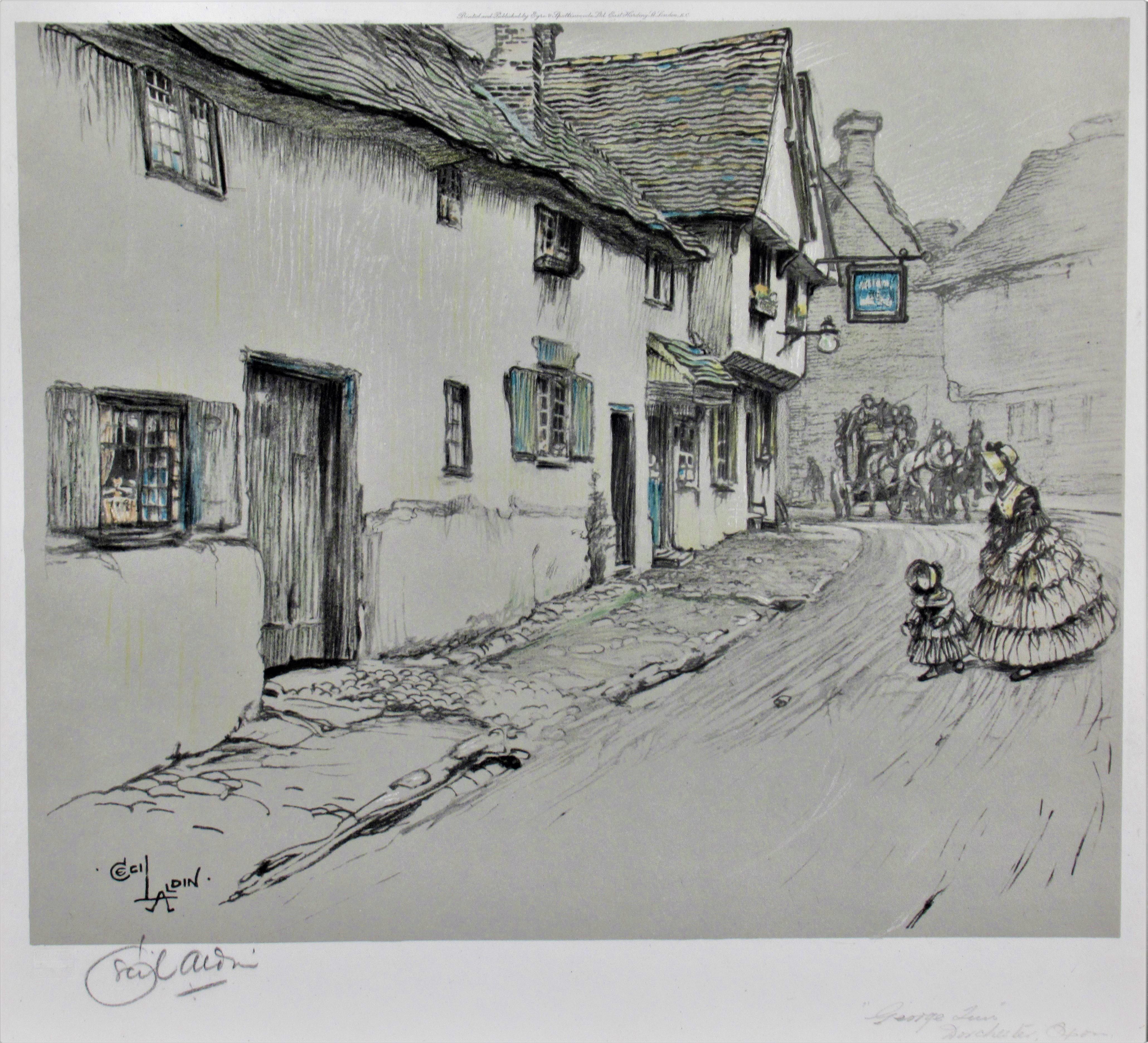 Cecil Charles Windsor Aldin Figurative Print - George Inn, Dorchester 