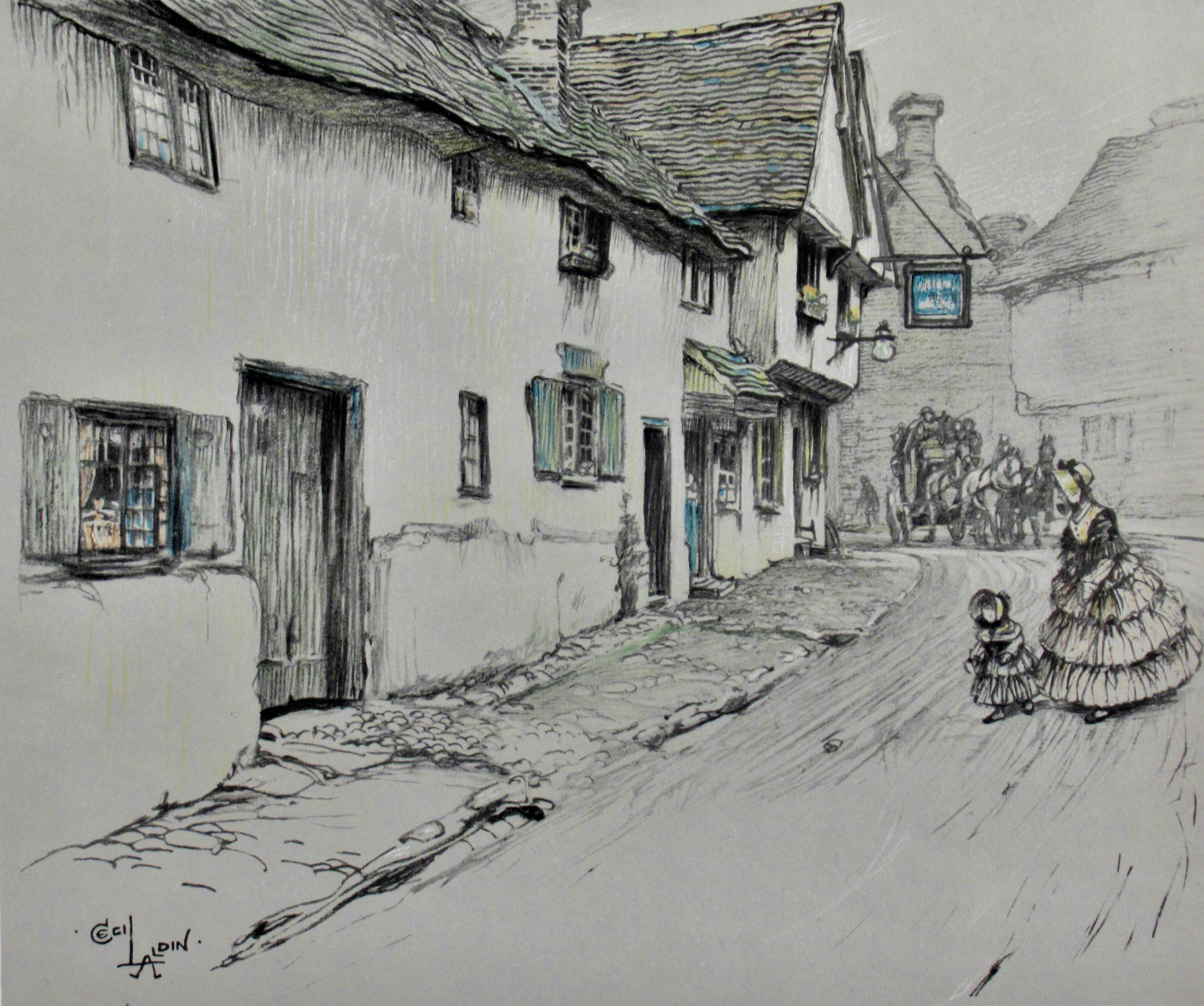 George Inn, Dorchester  - Print by Cecil Charles Windsor Aldin