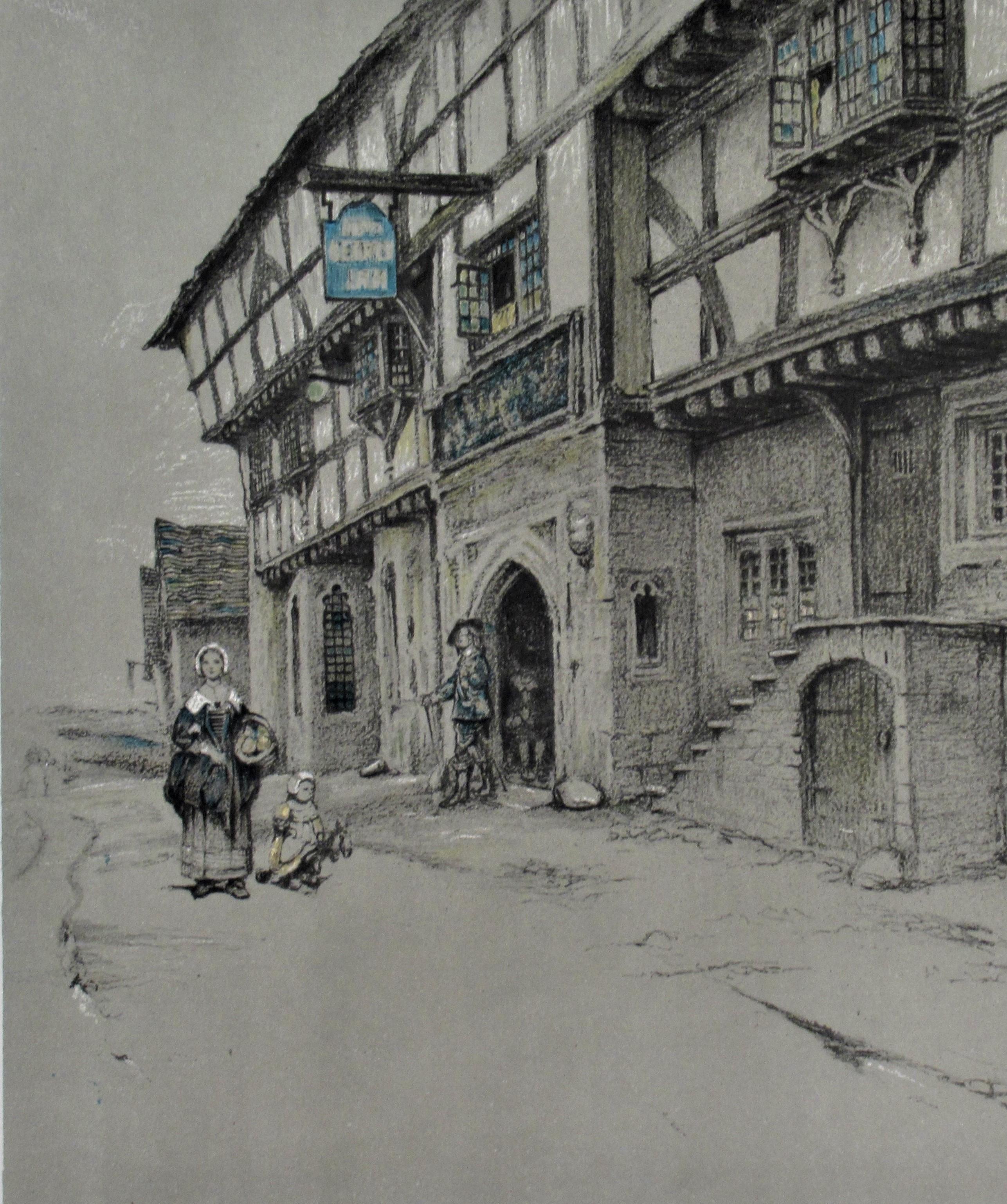 George Inn, Norton St. Philip - Réalisme Print par Cecil Charles Windsor Aldin