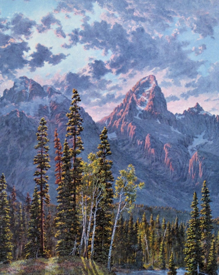 The Purple Mountain’s Majestic - American Realist Print by Hall Drake Diteman