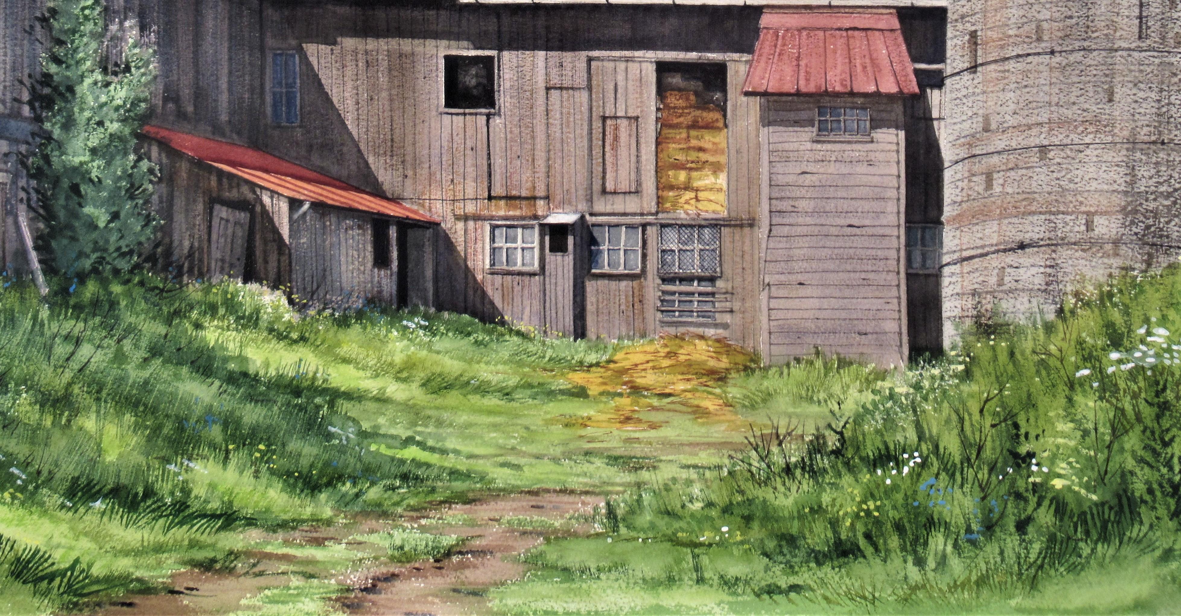 Earl Scwaiger's Barn (Grau), Figurative Art, von W. Ralph Murray