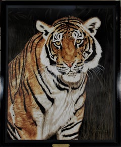 Daydreaming in Tigerland, großes Aquarell und Gouache