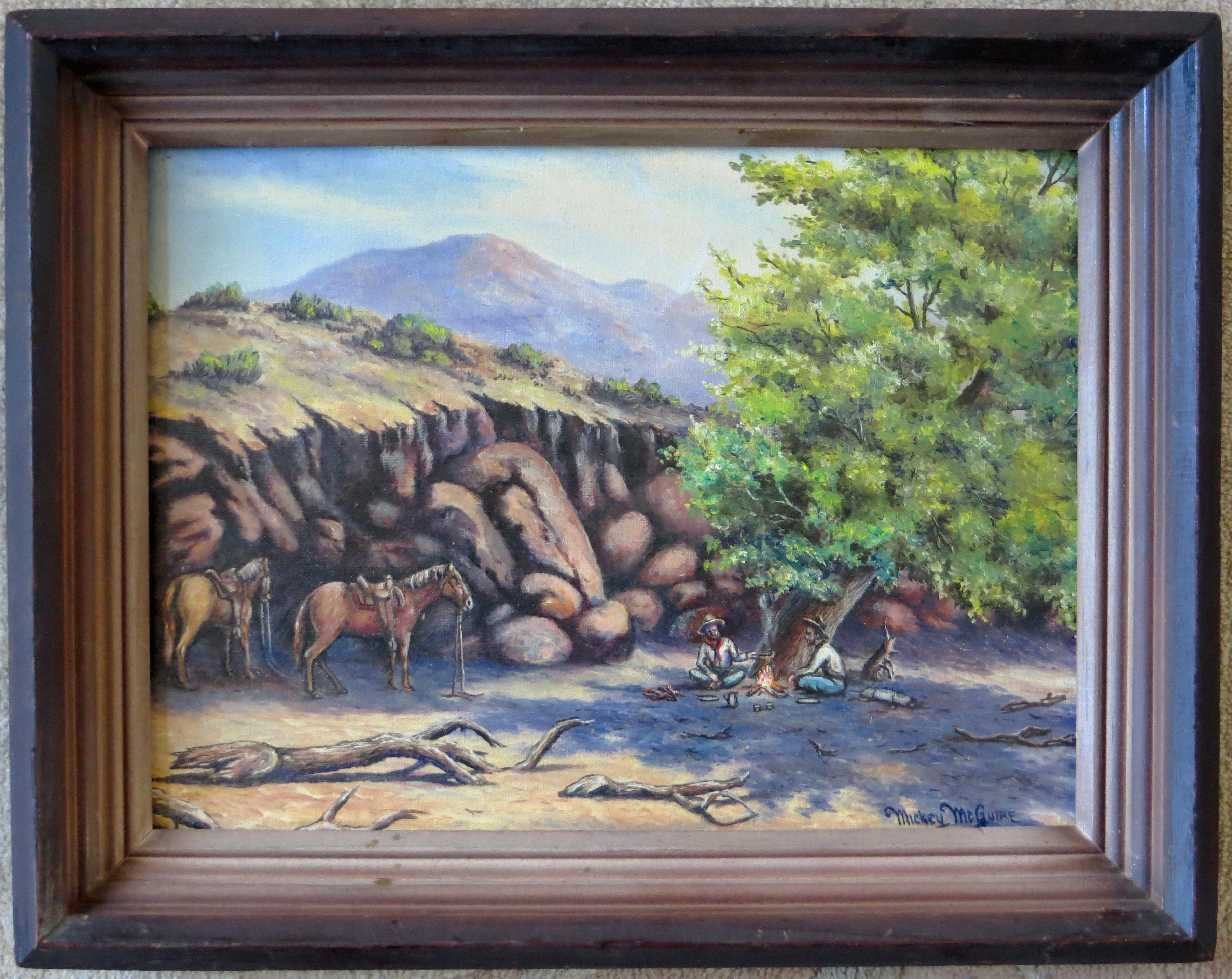 Untitled - Rustic Cowboy Painting 1