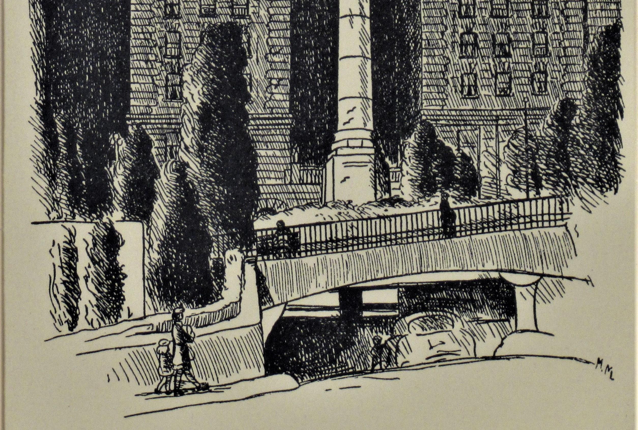 Union Street, San Francisco - Landscape Print Beige di Edith (Mark) Milsk
