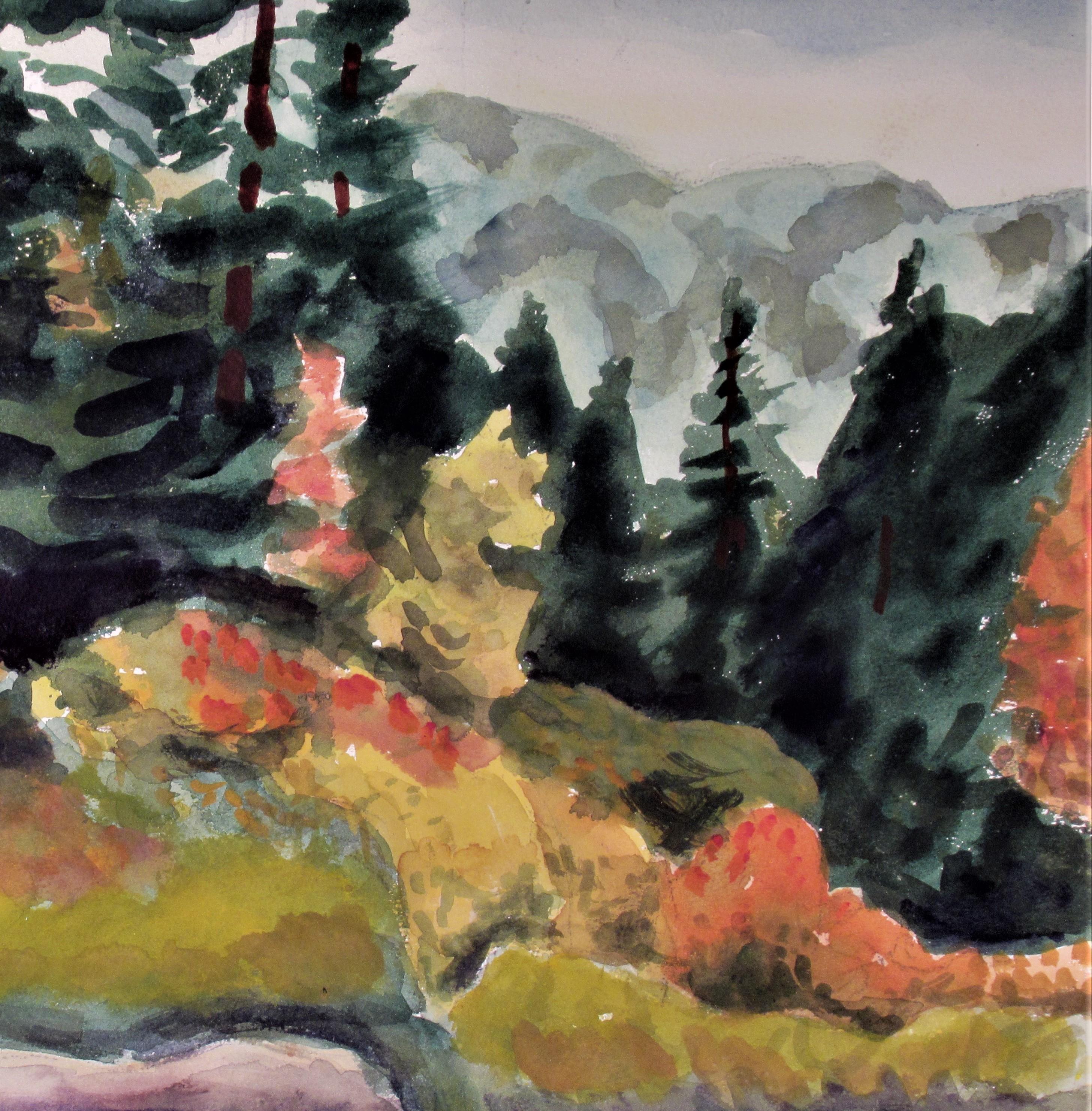Lake Tahoe (Lagon) - Impressionnisme américain Art par Bart Perry