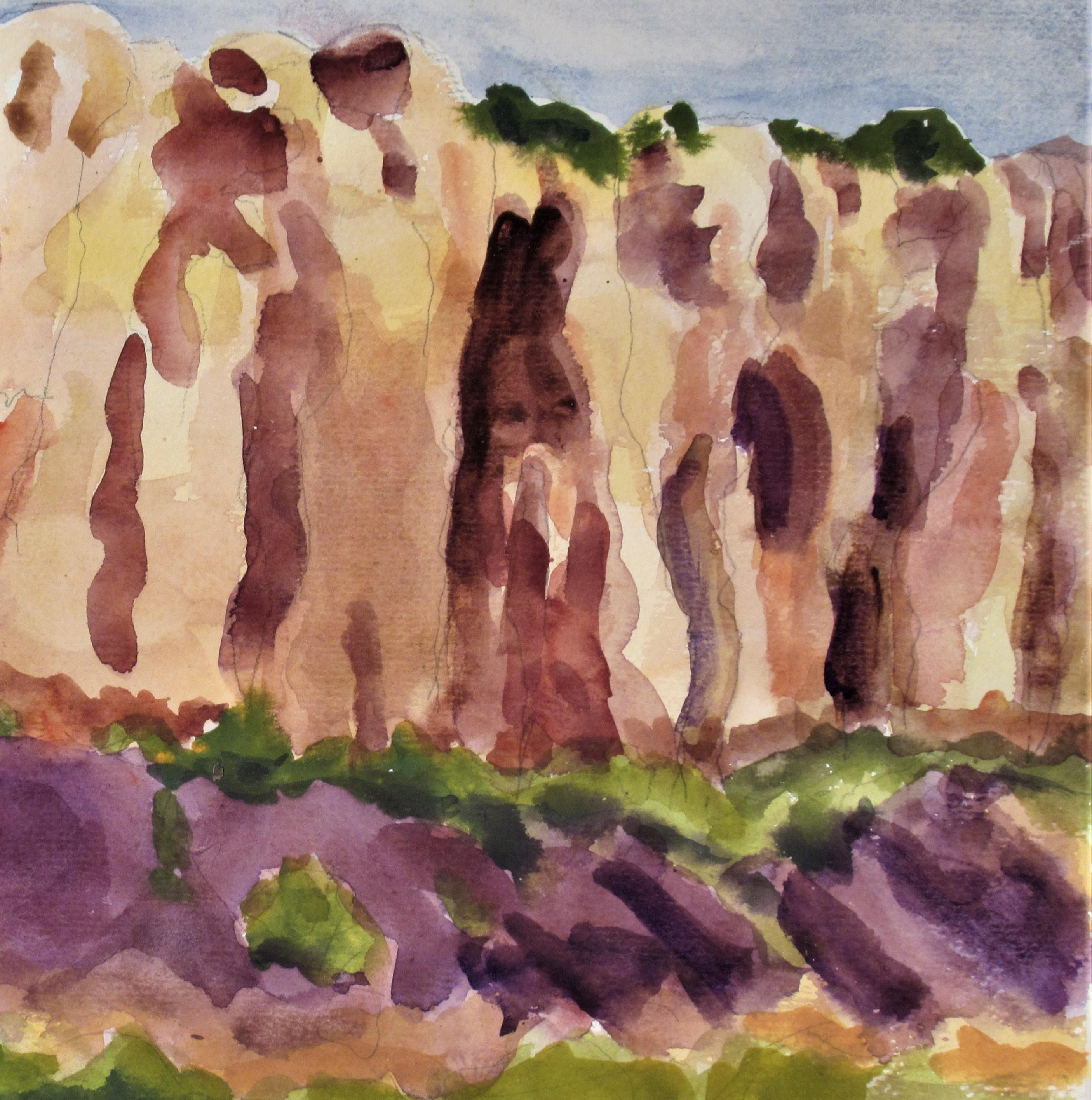 Paysage V - Marron Landscape Art par Bart Perry