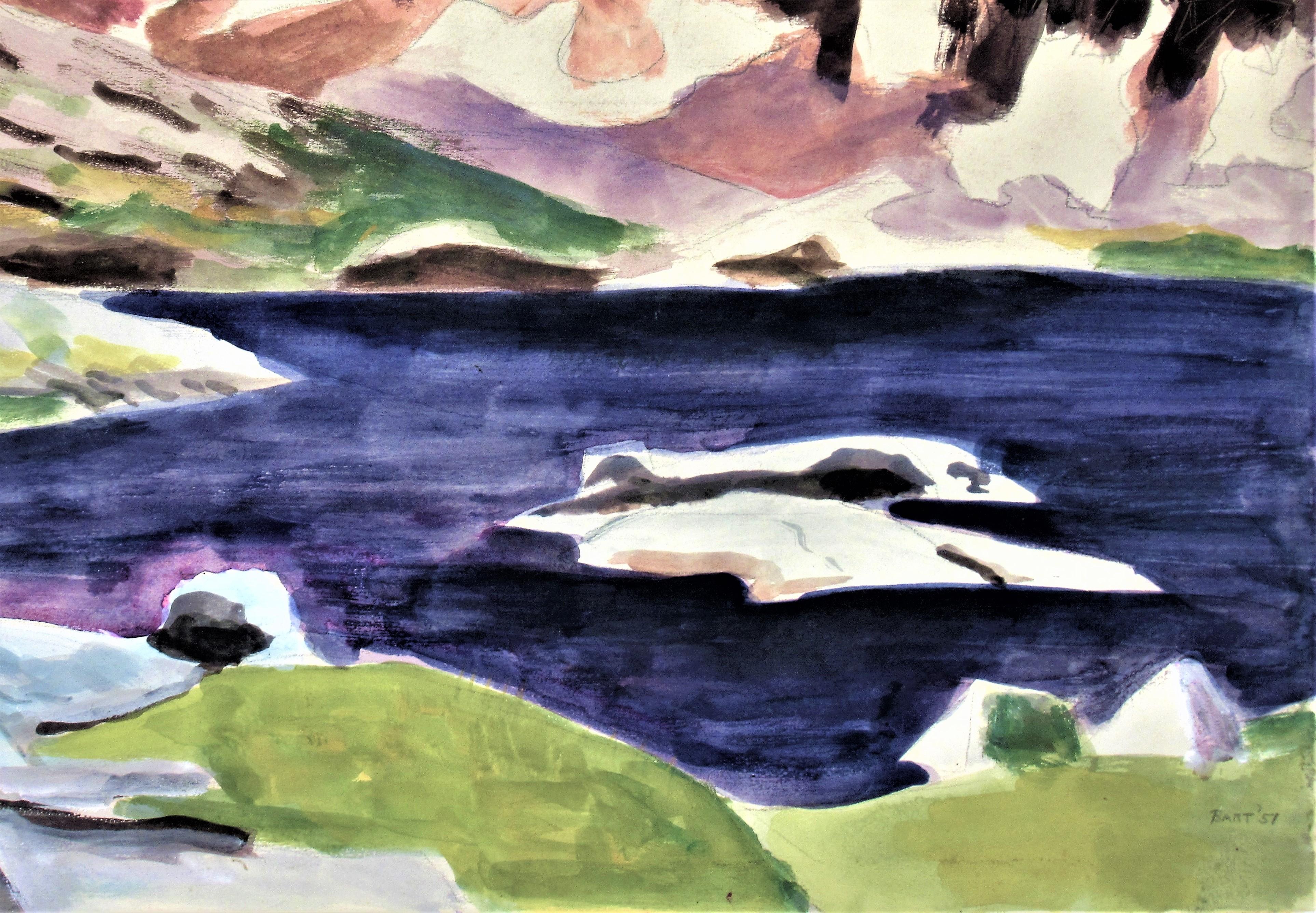 Lake Tahoe III. (Amerikanischer Impressionismus), Art, von Bart Perry