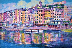 "Porto Venere, Italia" Gran serigrafía original en color