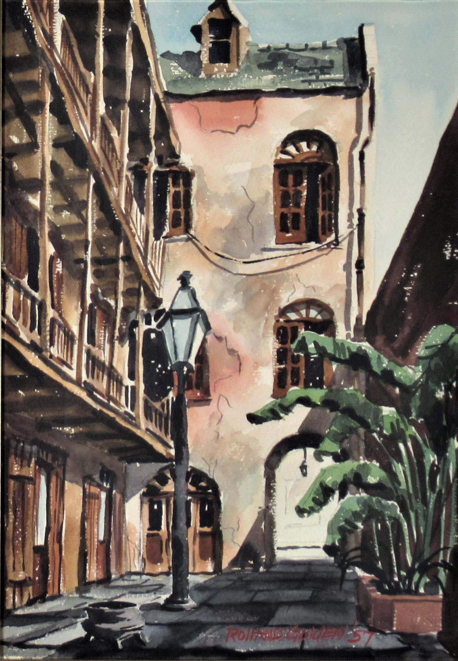 New Orleans Street Scene - Art by Rolland Golden