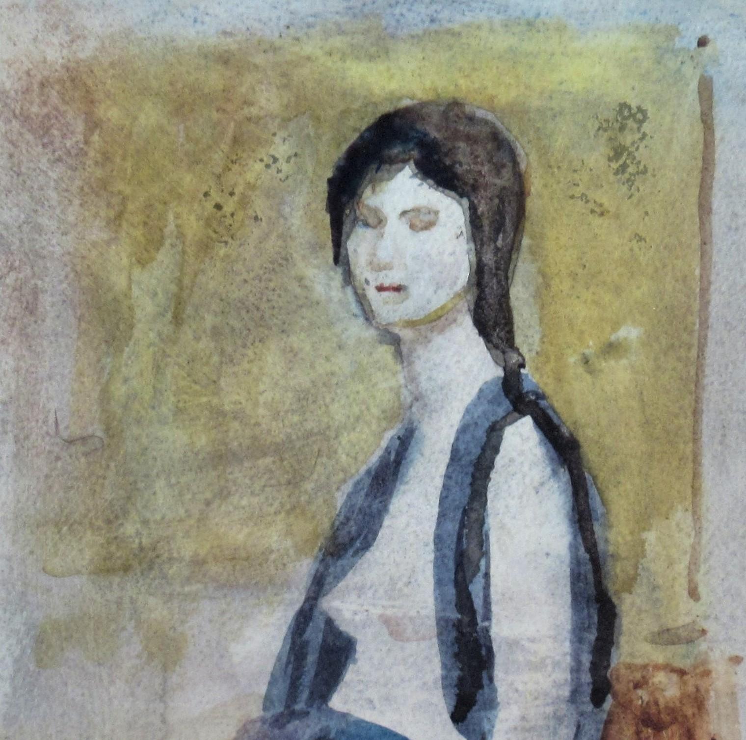 Siège de femme assise - Impressionnisme américain Art par Hernst Stolz