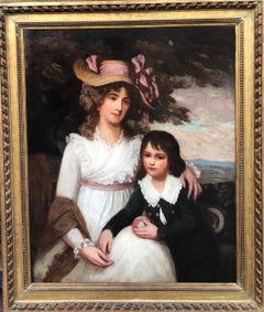 An 18th Century Portrait of a Mother and Child with Ball